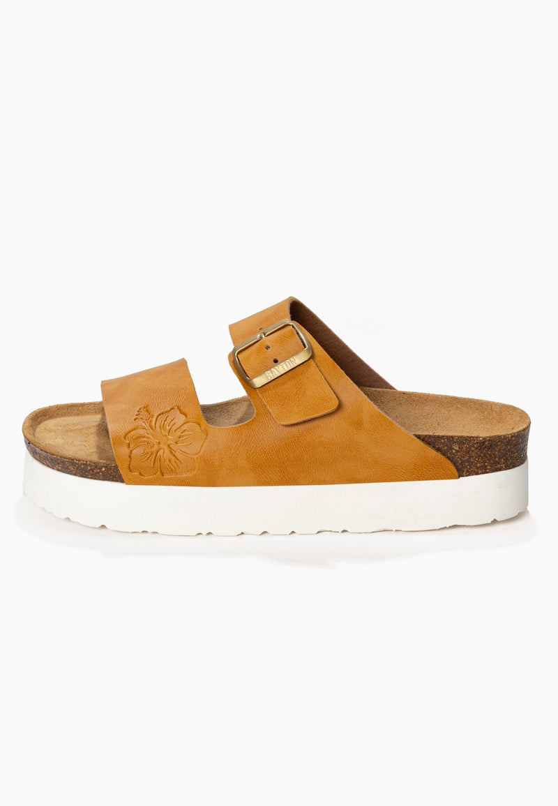 Jendo Camel Platform Sandals