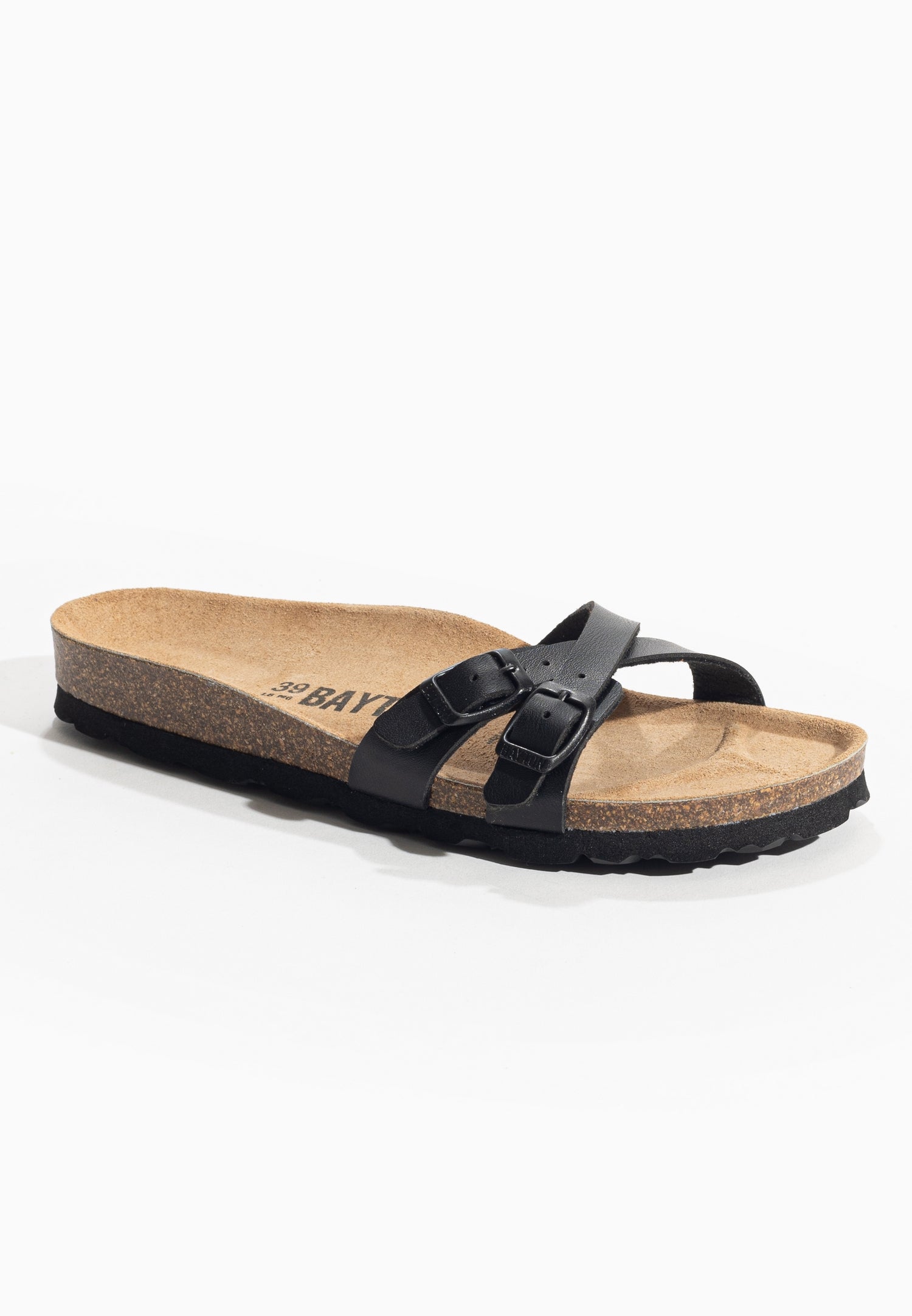 Black Manila 2 Strap Sandals