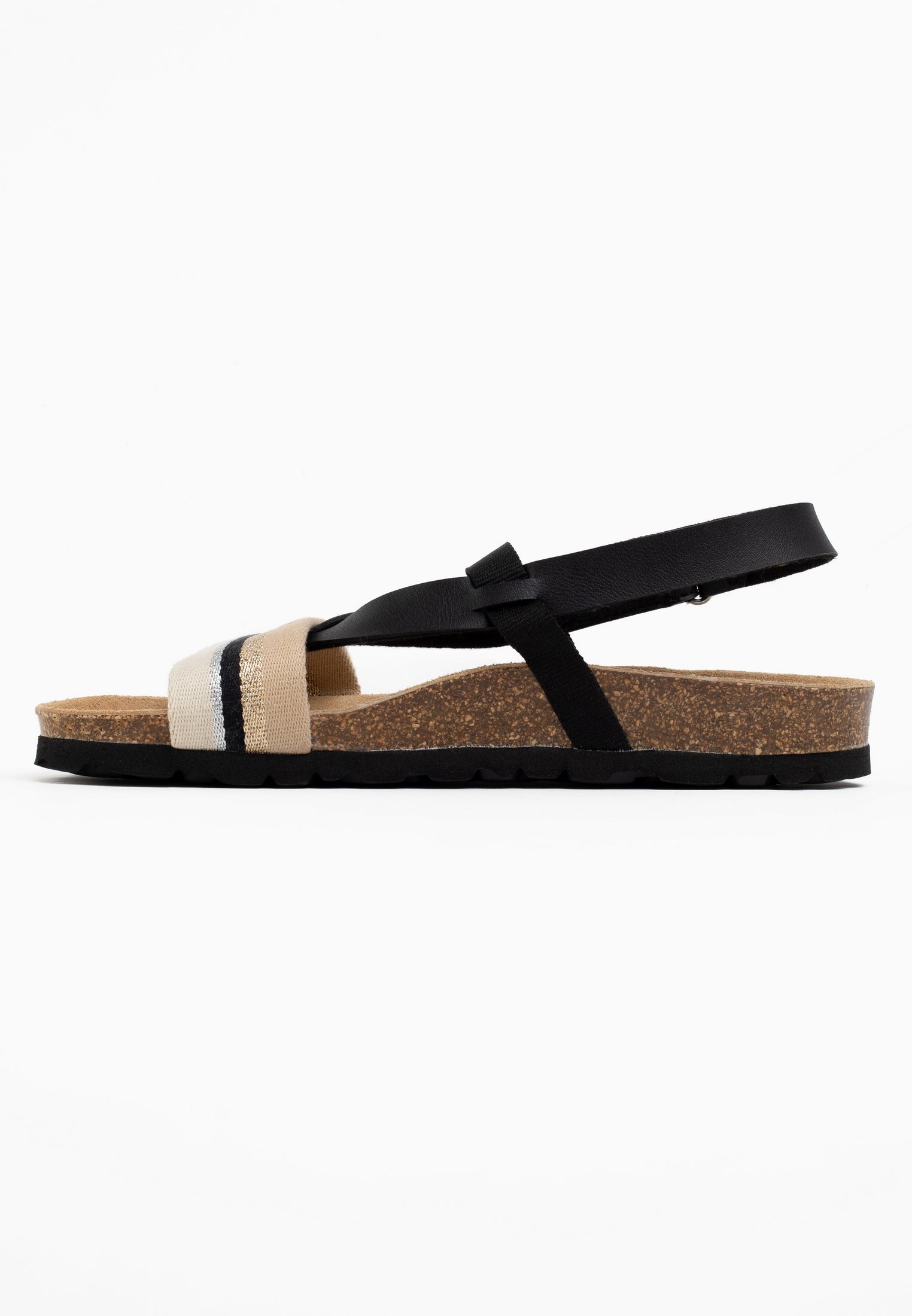 Spencer Black Multi-Strap Sandals