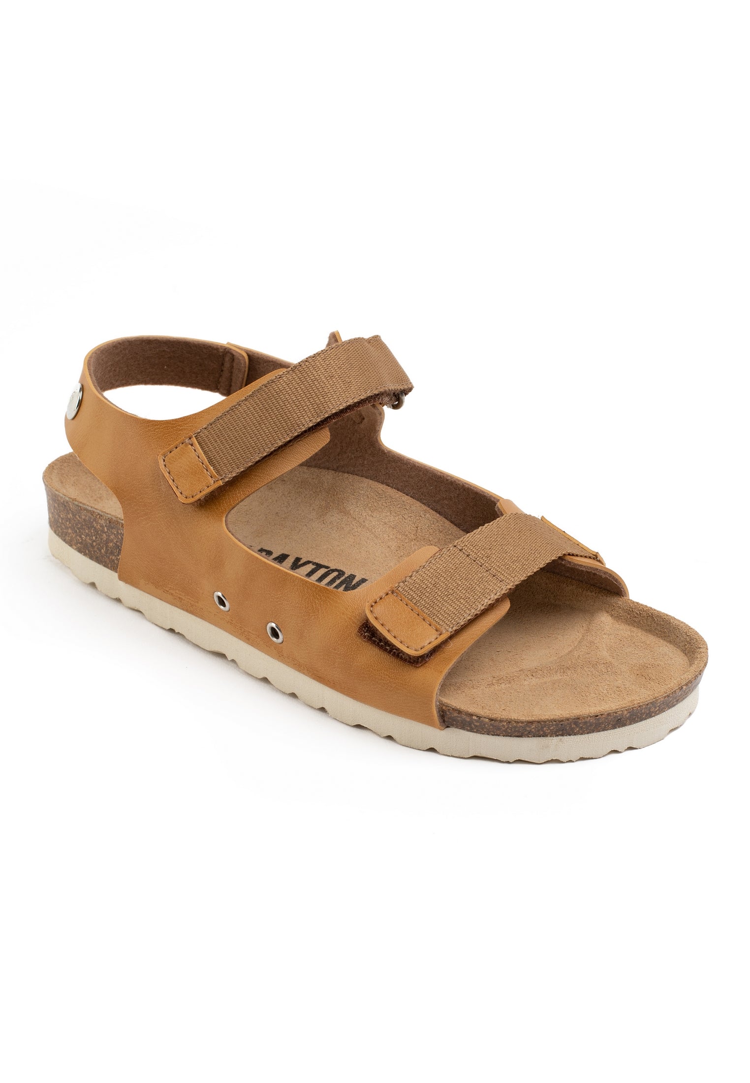 Spent Beige and Camel Multi-Strap Sandals