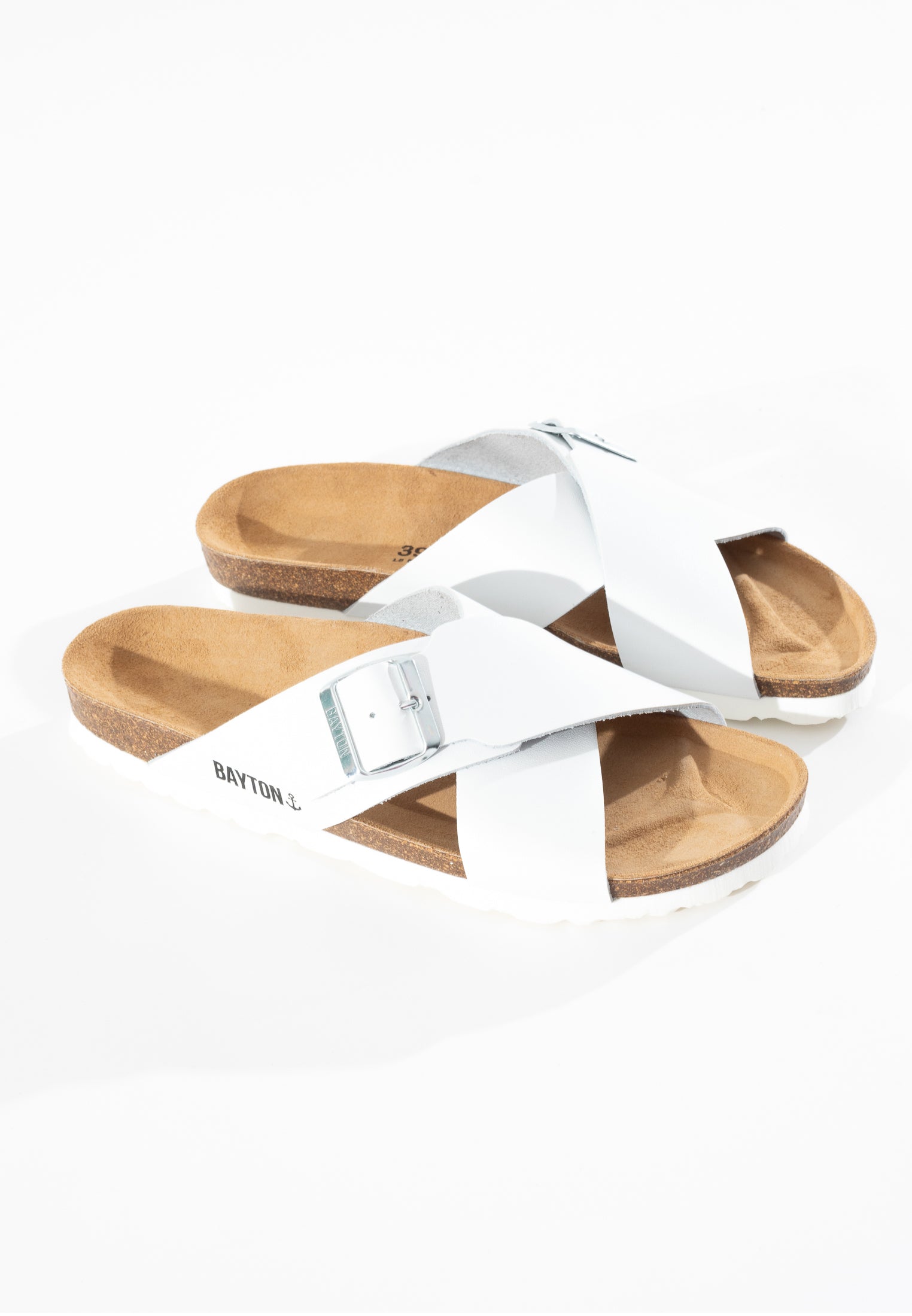 Era White 2 Strap Sandals