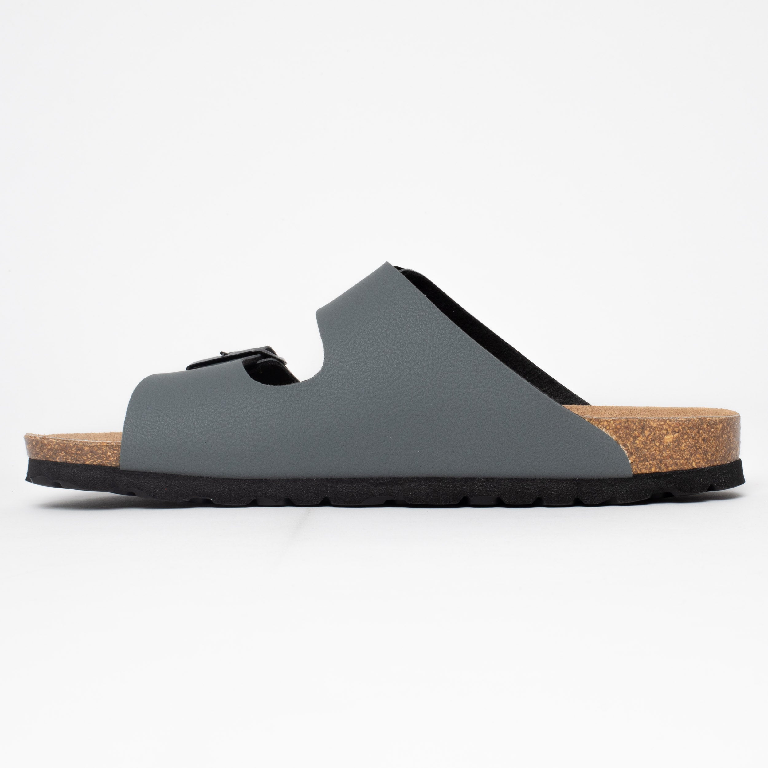 Sandalias Atlas gris oscuro con 2 tiras