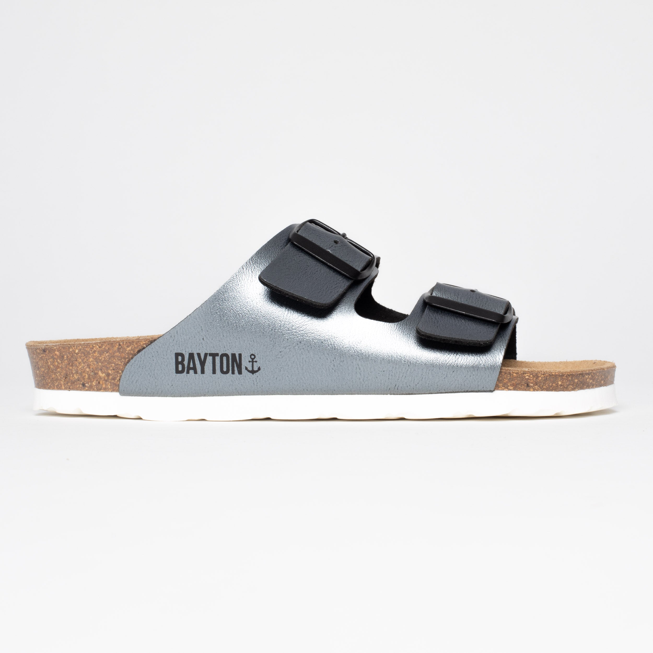 Dark Silver Atlas 2 Strap Sandals