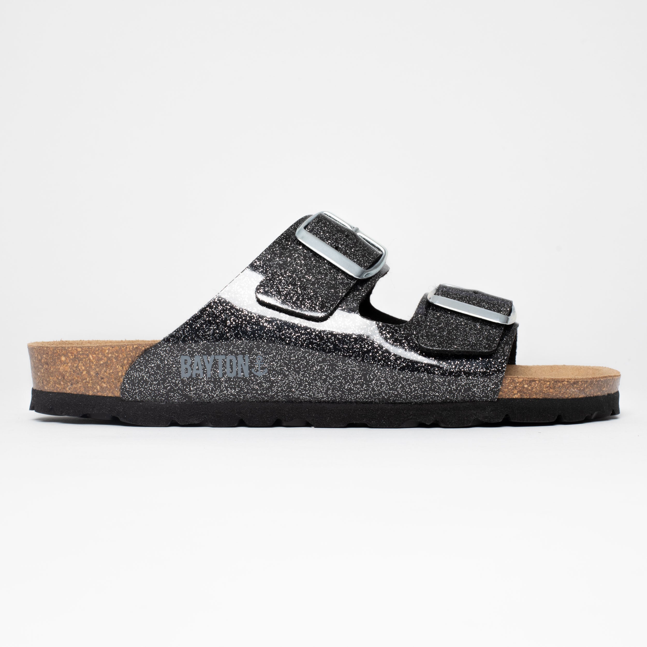 Atlas Black 2 Strap Sandals