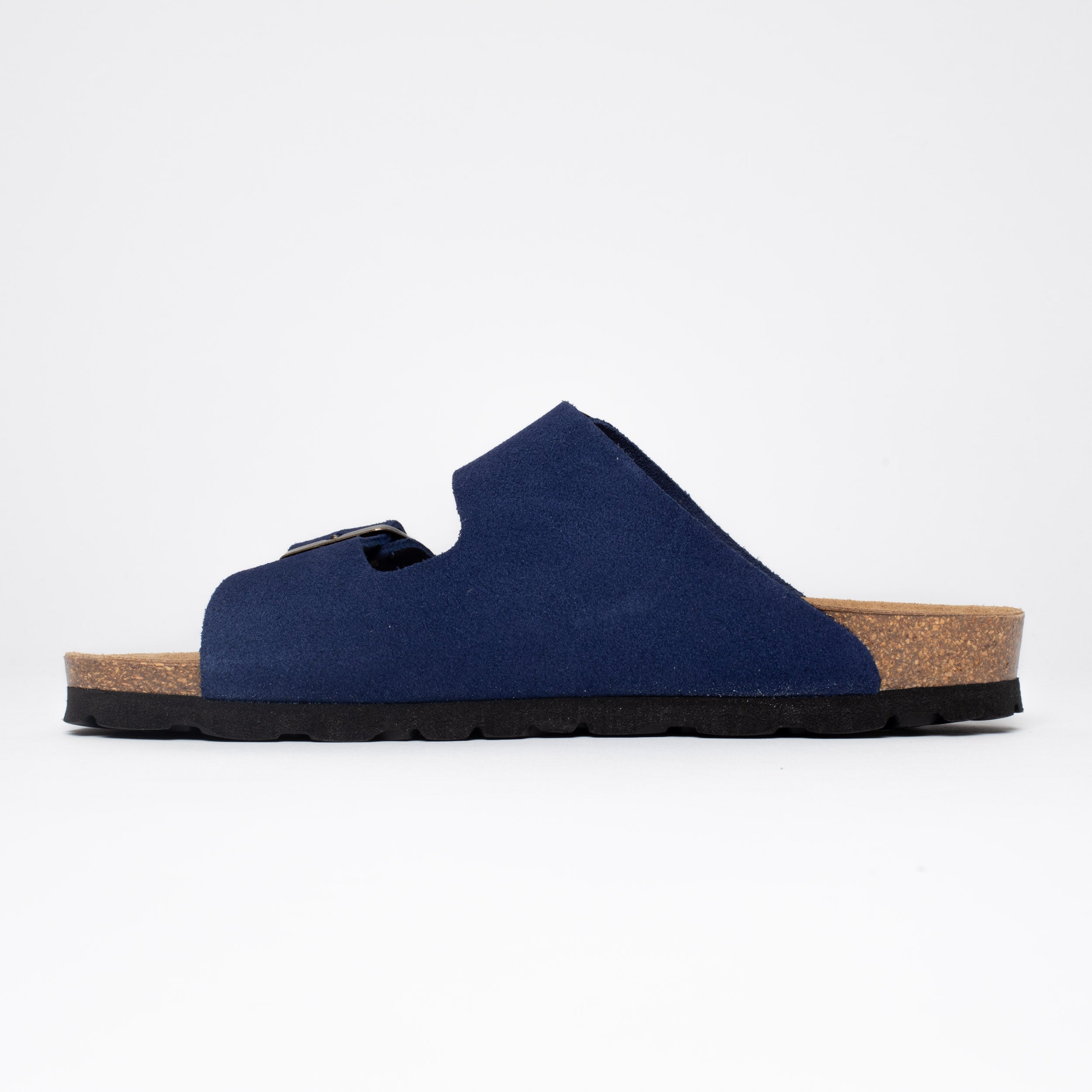 Atlas Navy Blue Suede Leather 2 Strap Sandals