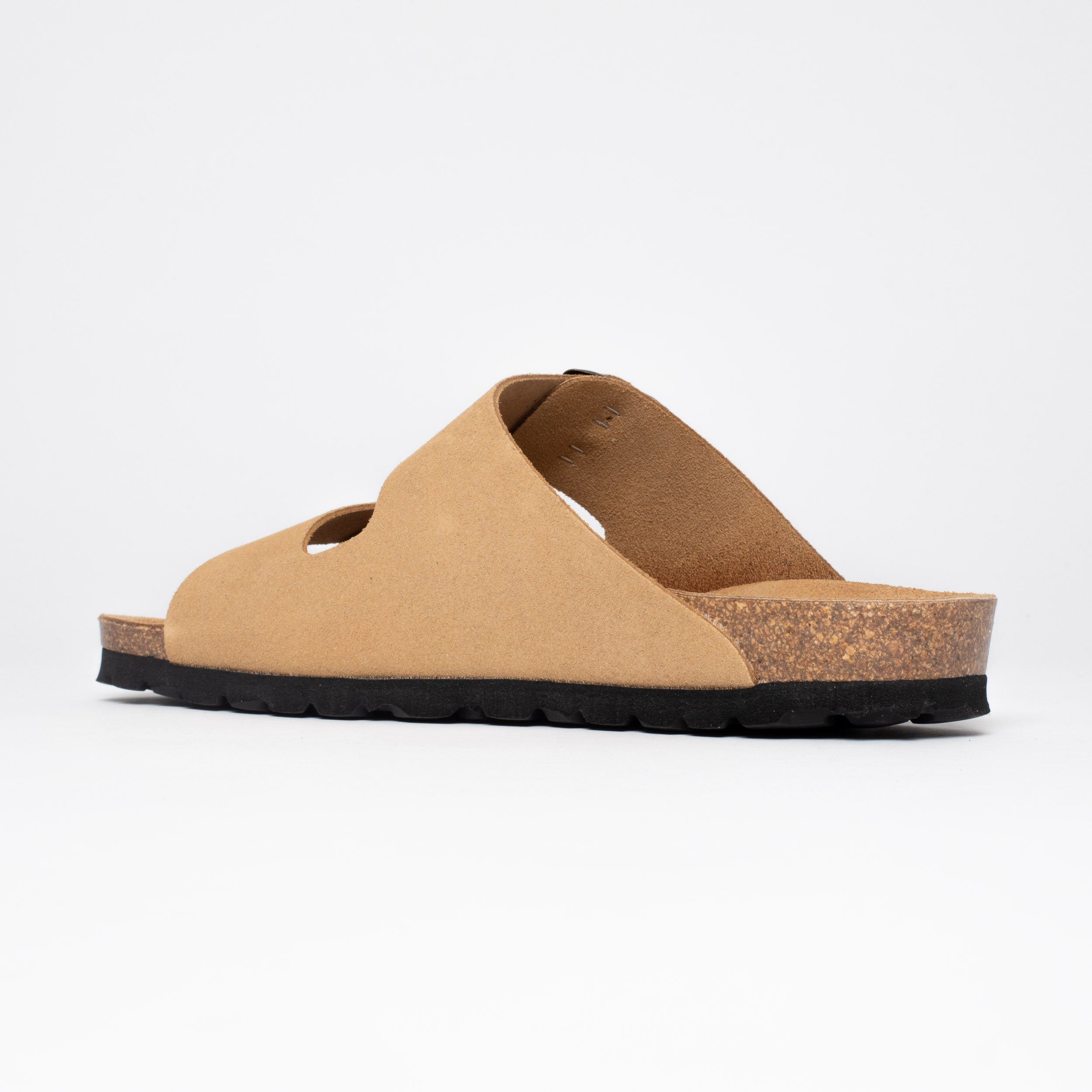 Atlas Camel Suede Leather 2 Strap Sandals