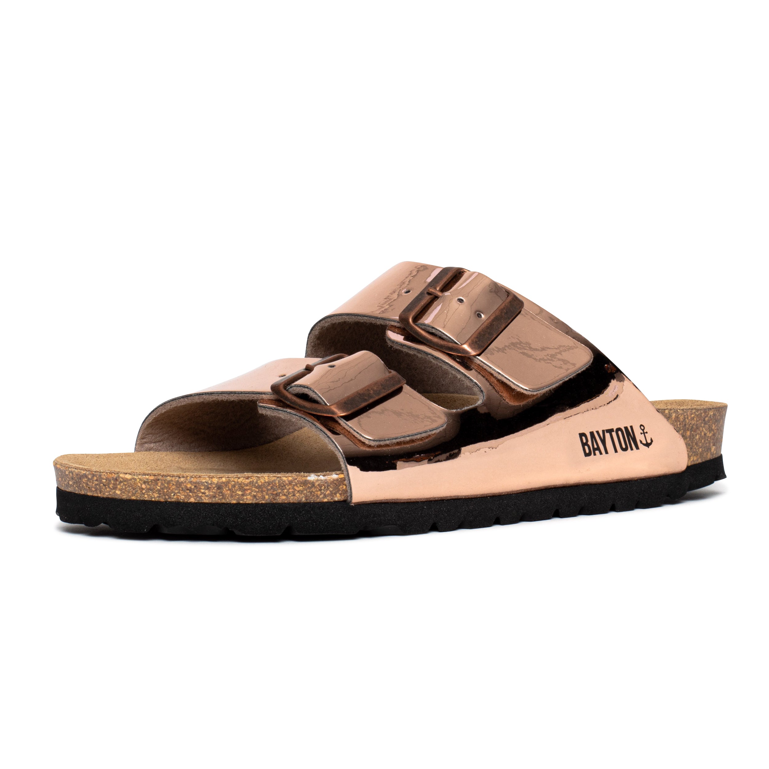 Sandalias Atlas 2 Tiras Oro Rosa