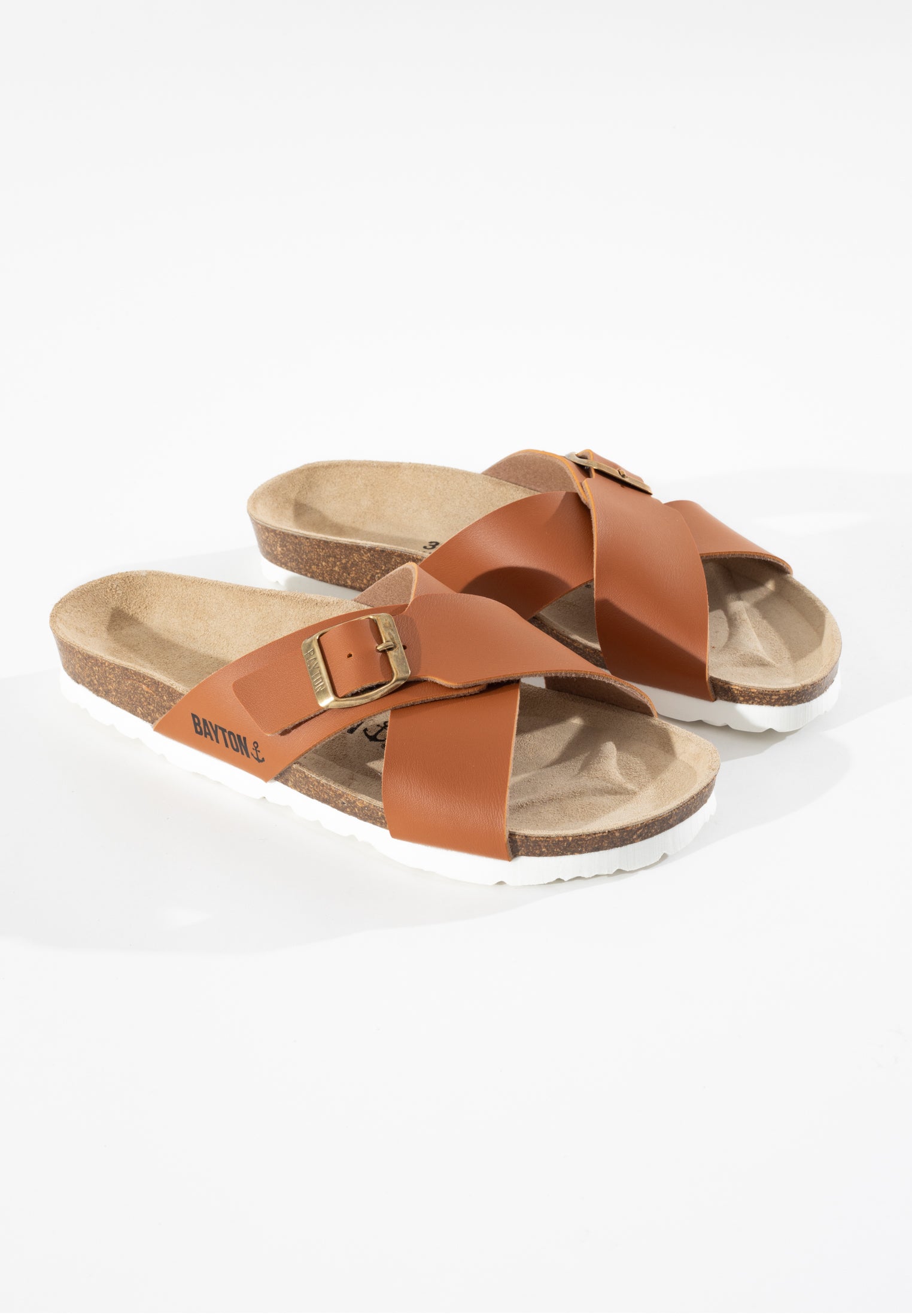 Era Camel 2 Strap Sandals