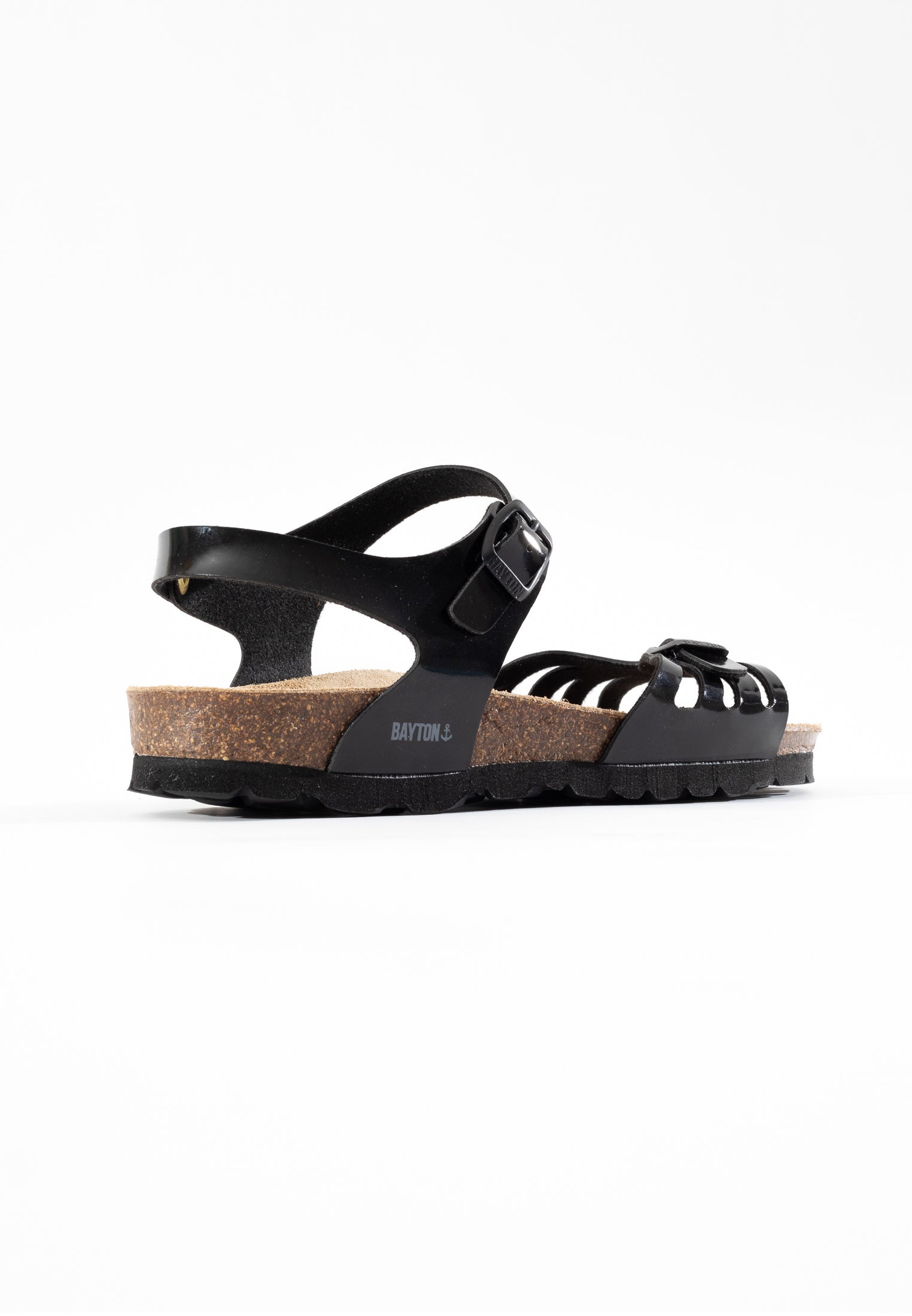 Eos Black Multi-Strap Sandals