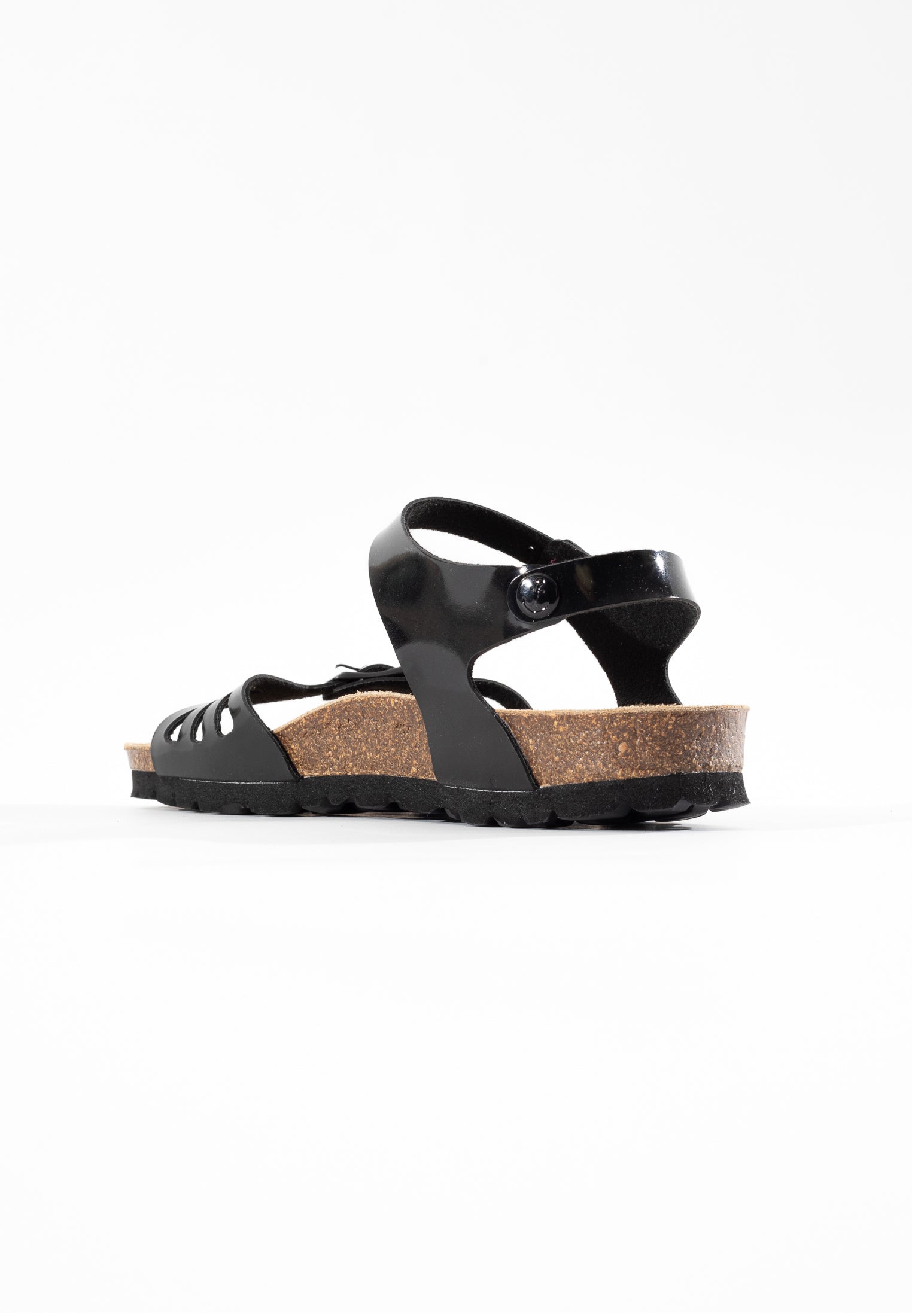 Eos Black Multi-Strap Sandals