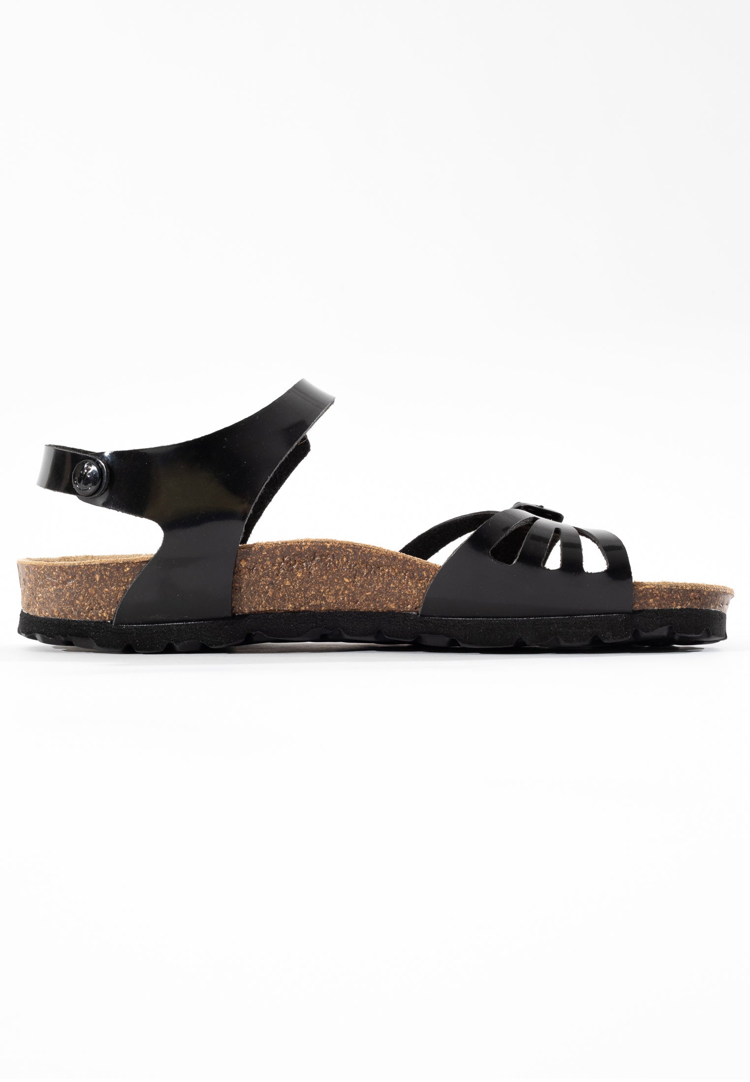 Eos Black Multi-Strap Sandals