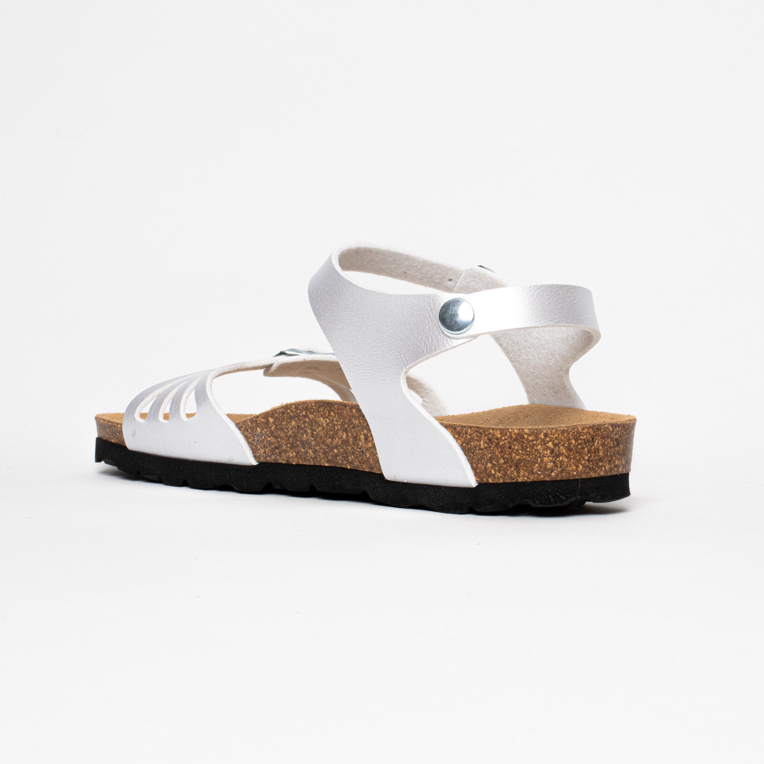 Eos Silver Multi-Strap Sandals