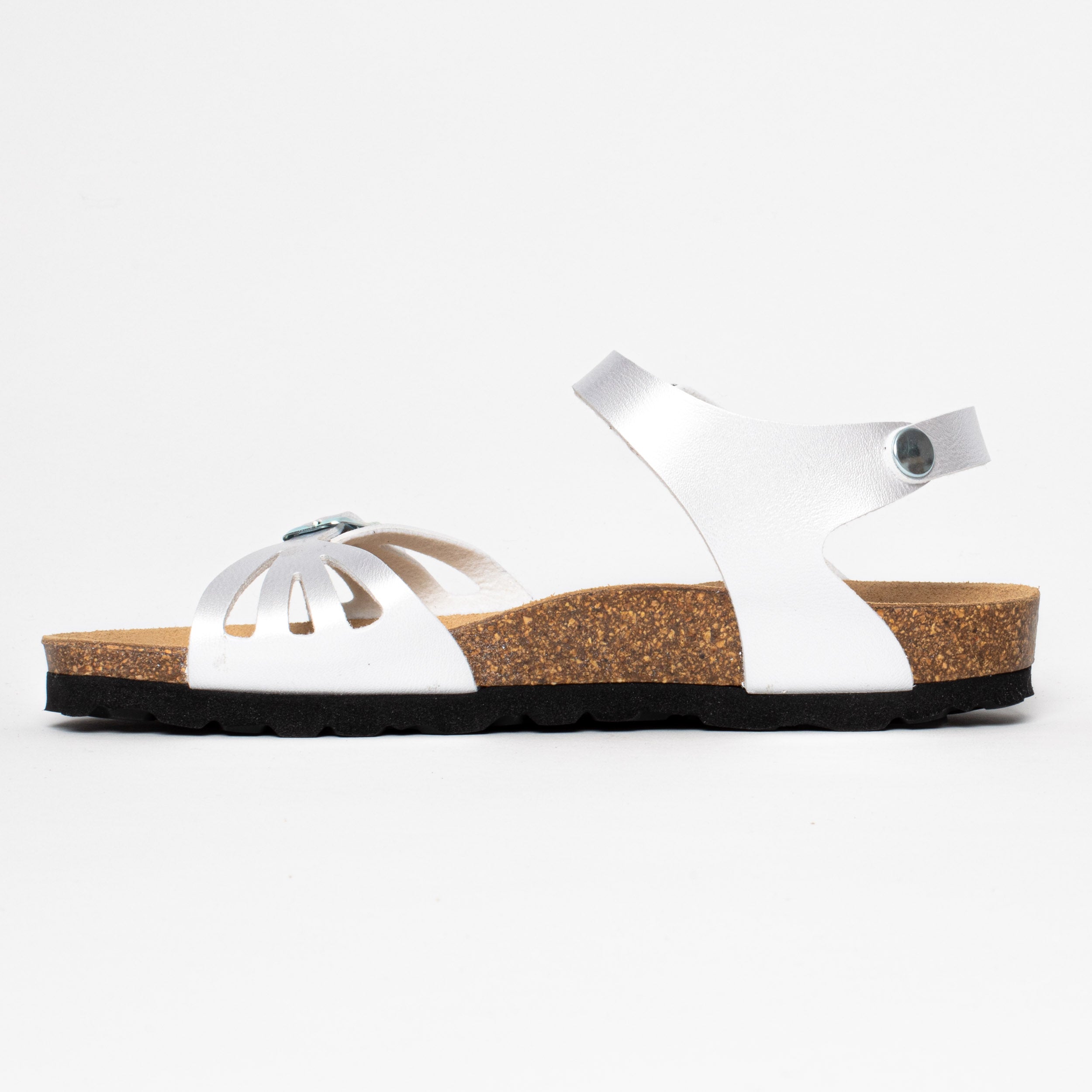 Eos Silver Multi-Strap Sandals