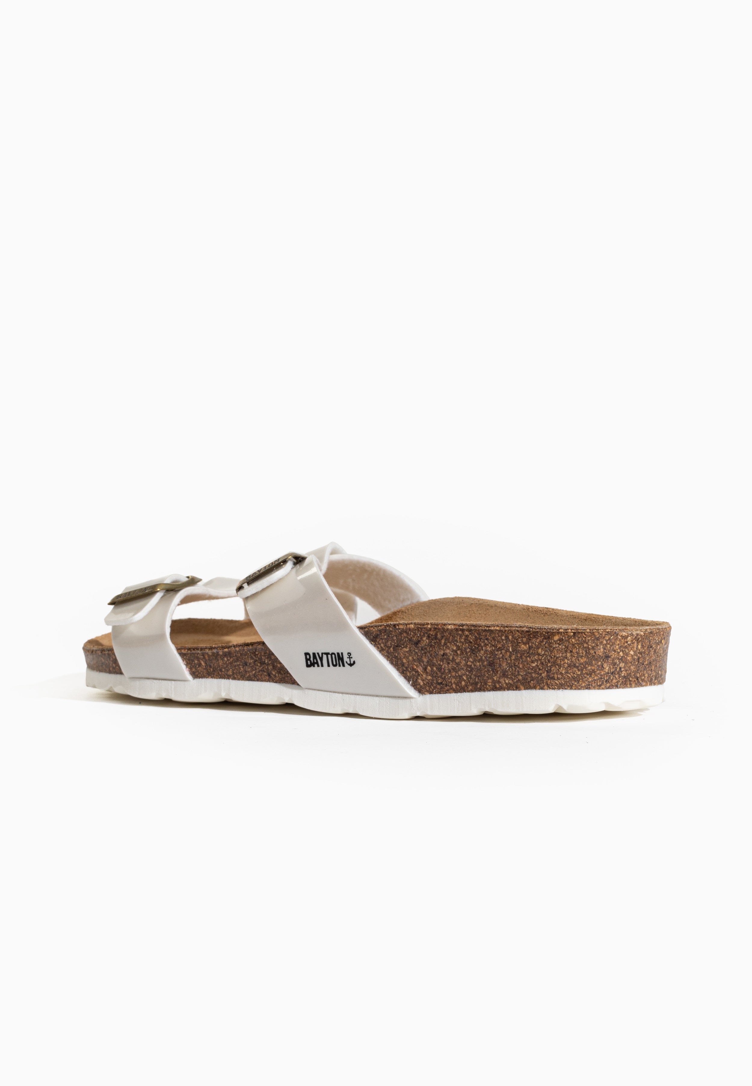 Cleo White 2 Strap Sandals