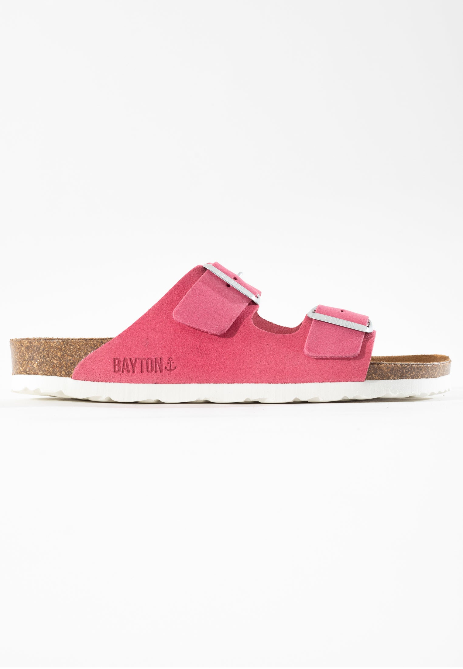 Atlas Rose Suede Leather 2 Strap Sandals