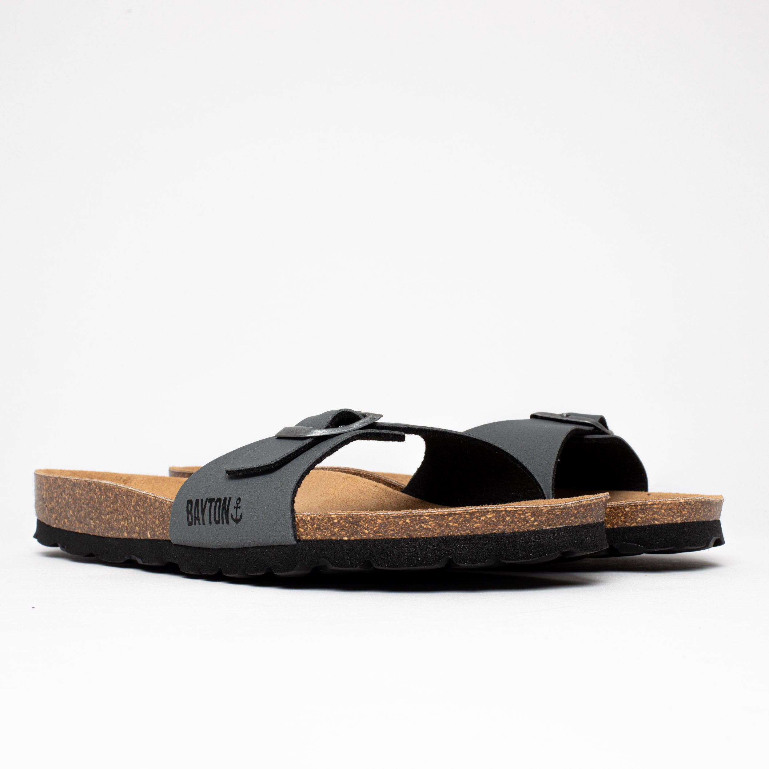 Zephyr Dark Grey 1 Strap Sandals