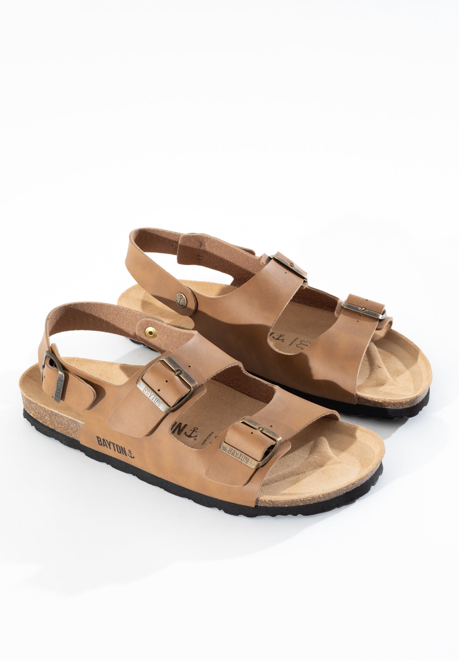 Achille Multibrides Camel Sandals