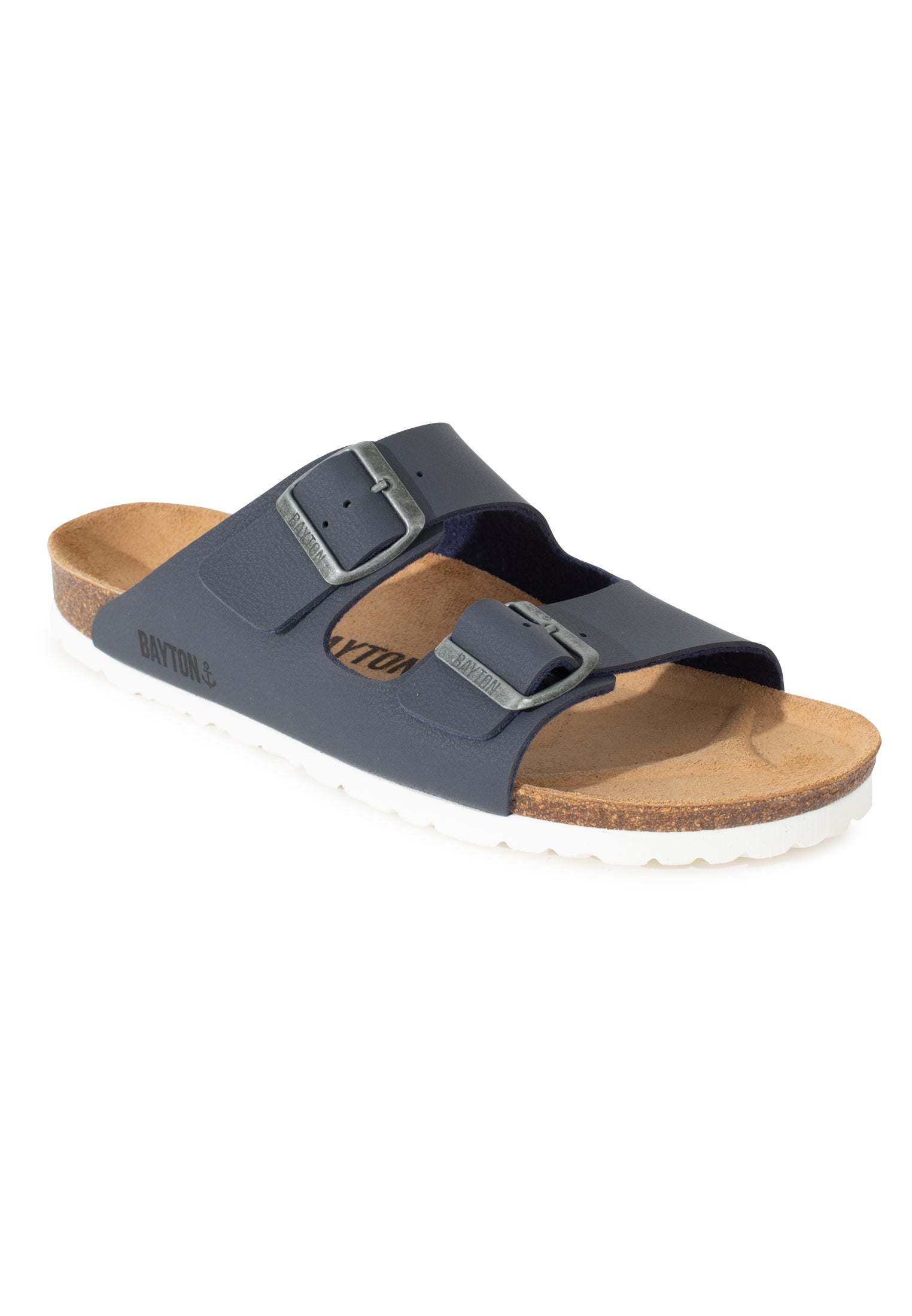 Sandalias Atlas gris oscuro con 2 tiras