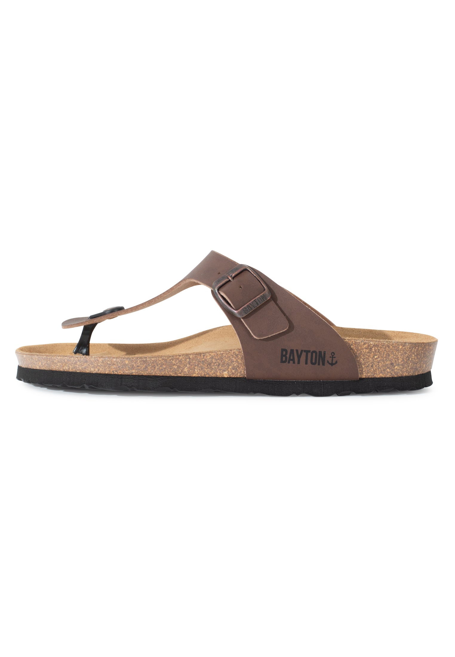 Sandalias con puntera color chocolate Mercure