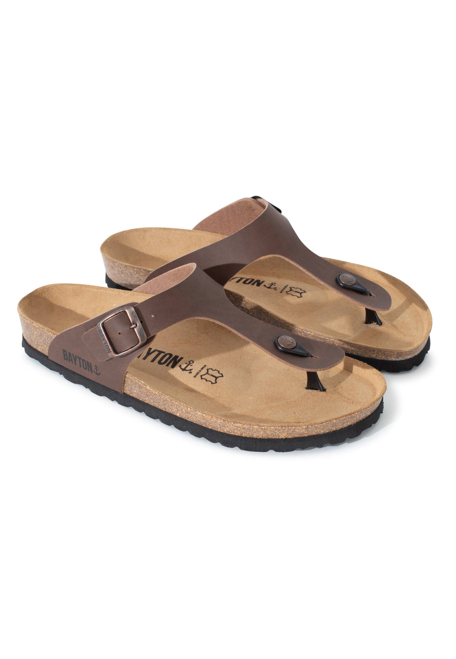 Sandalias con puntera color chocolate Mercure