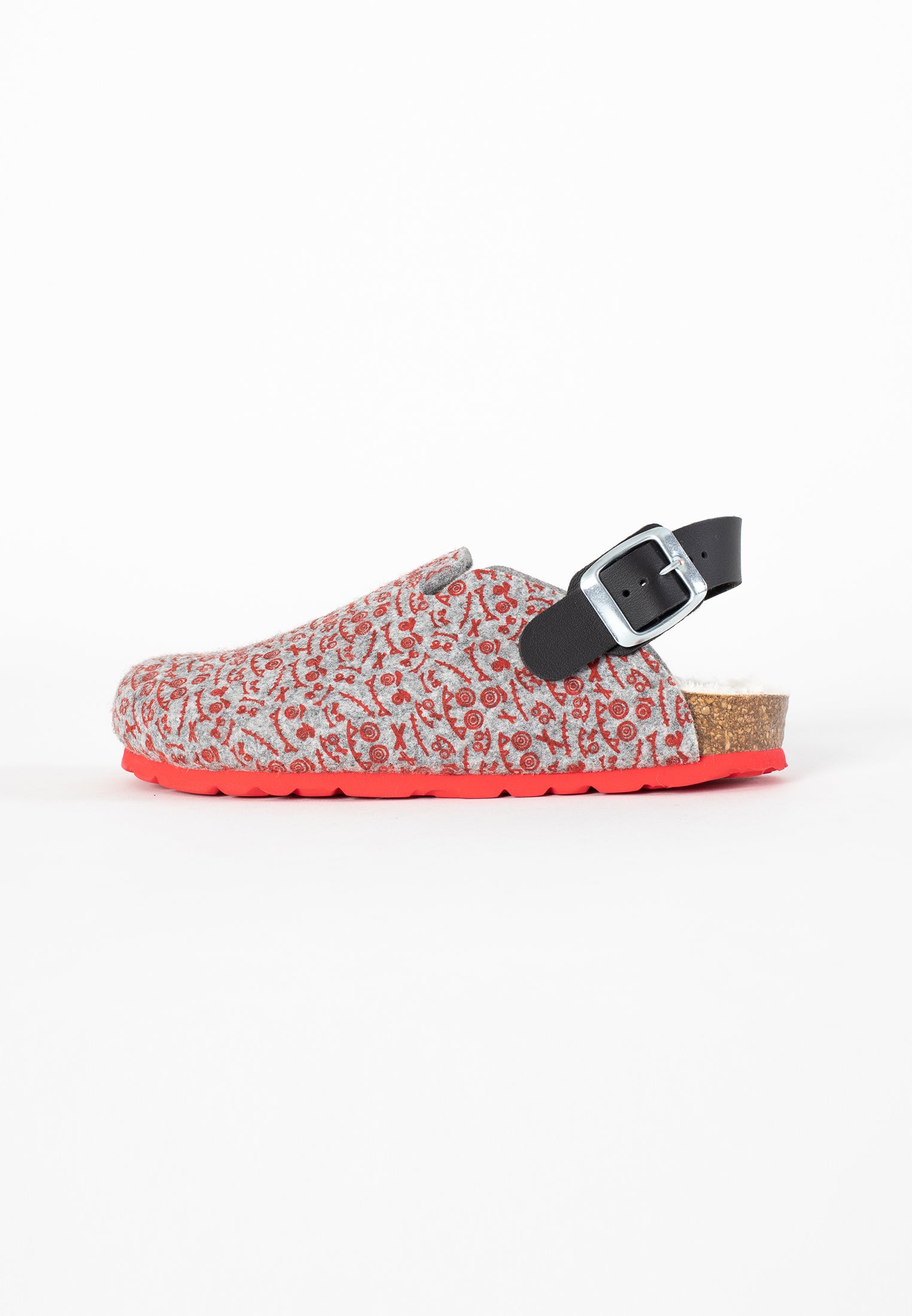 Noma Grey and Red Clogs