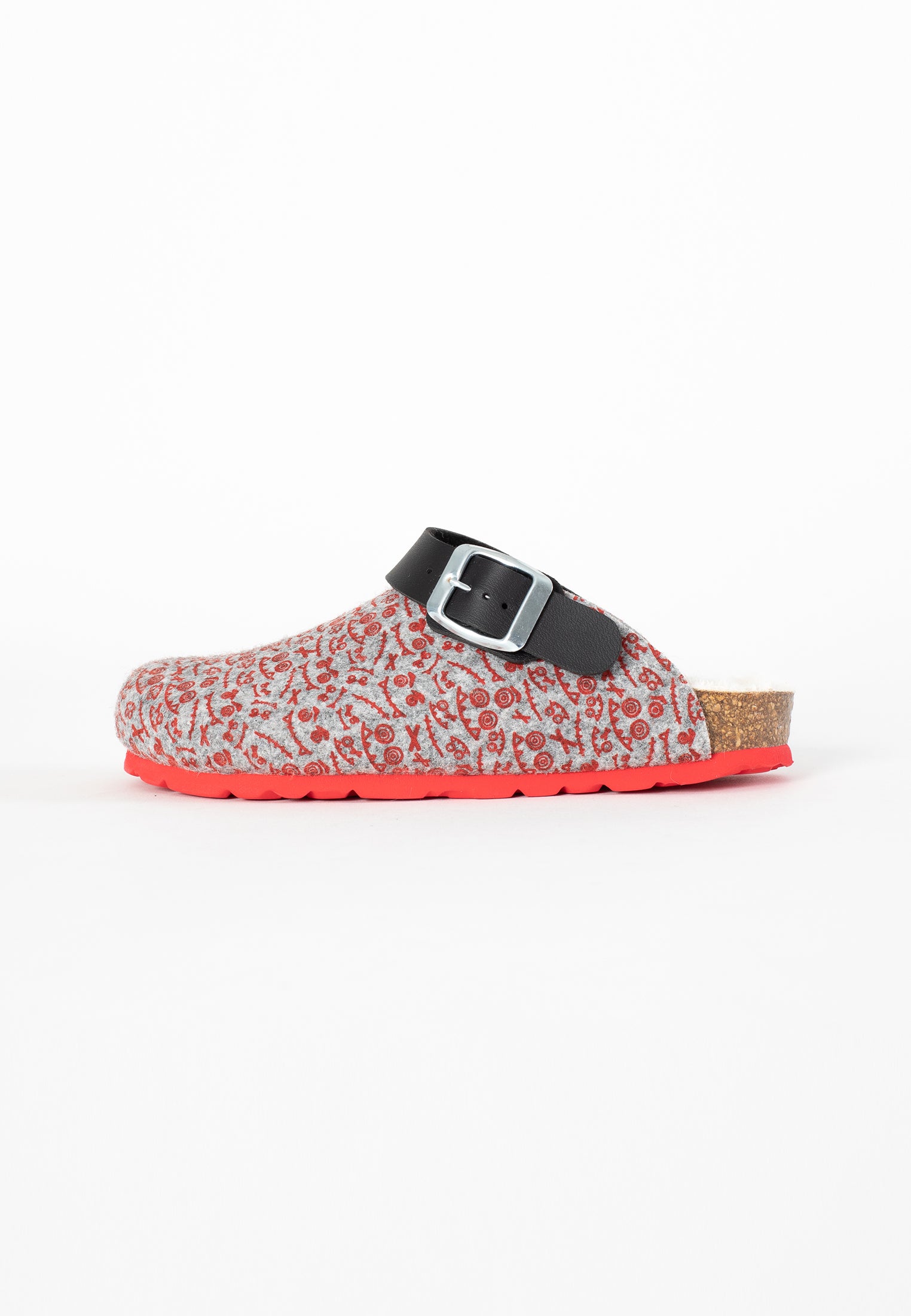 Noma Grey and Red Clogs