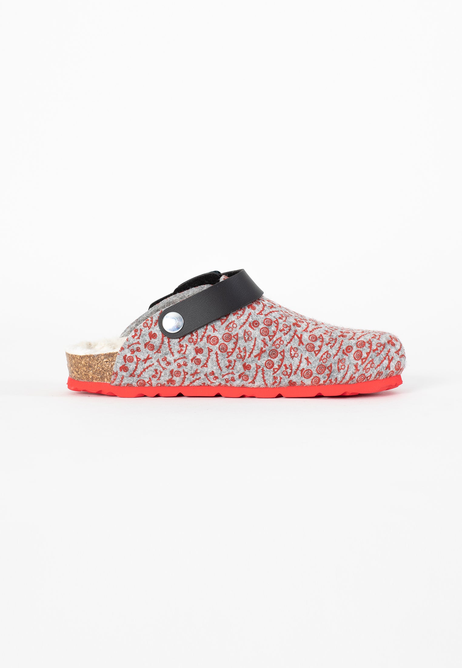 Noma Grey and Red Clogs