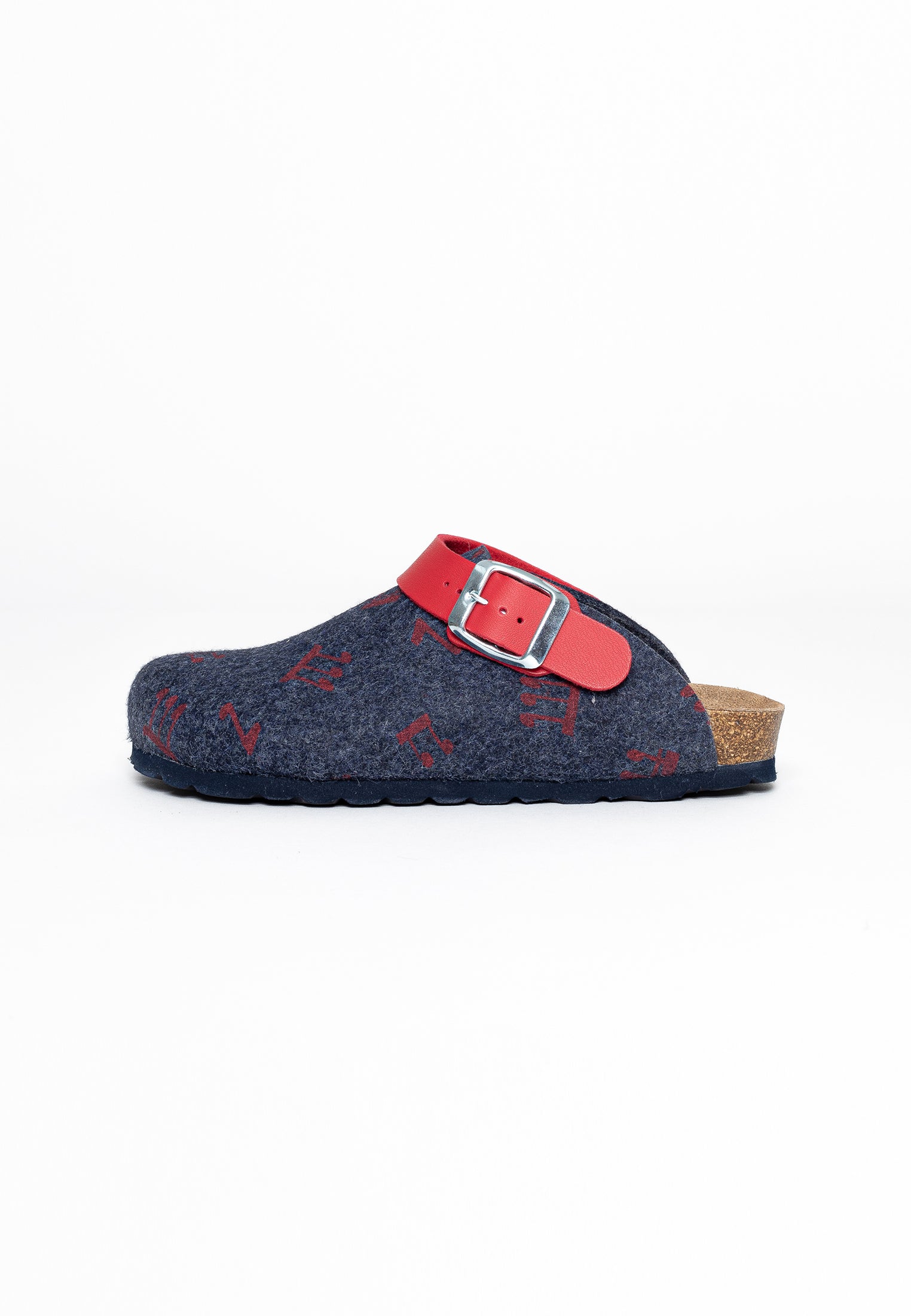 Noma Navy Blue and Red Clogs