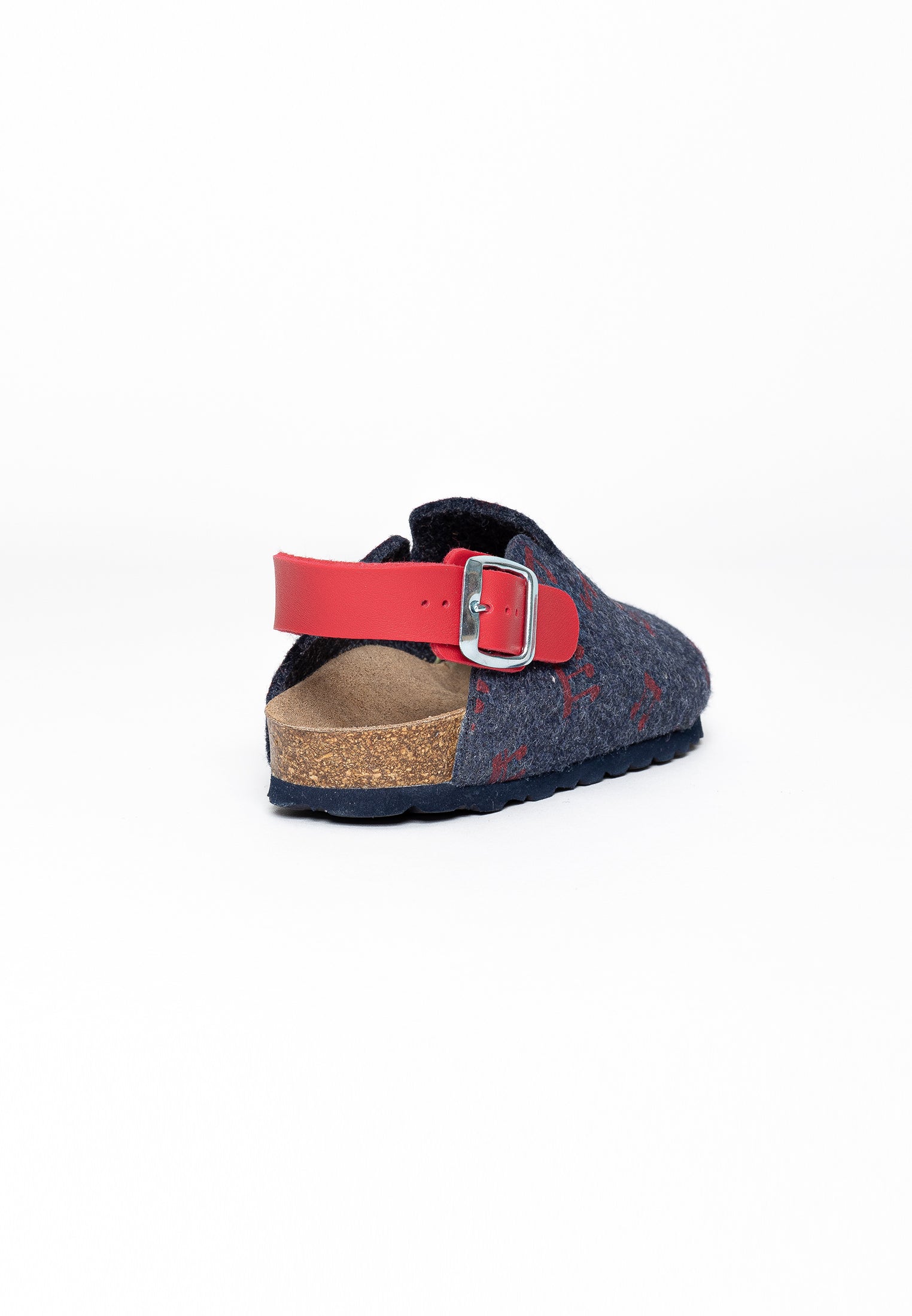 Noma Navy Blue and Red Clogs