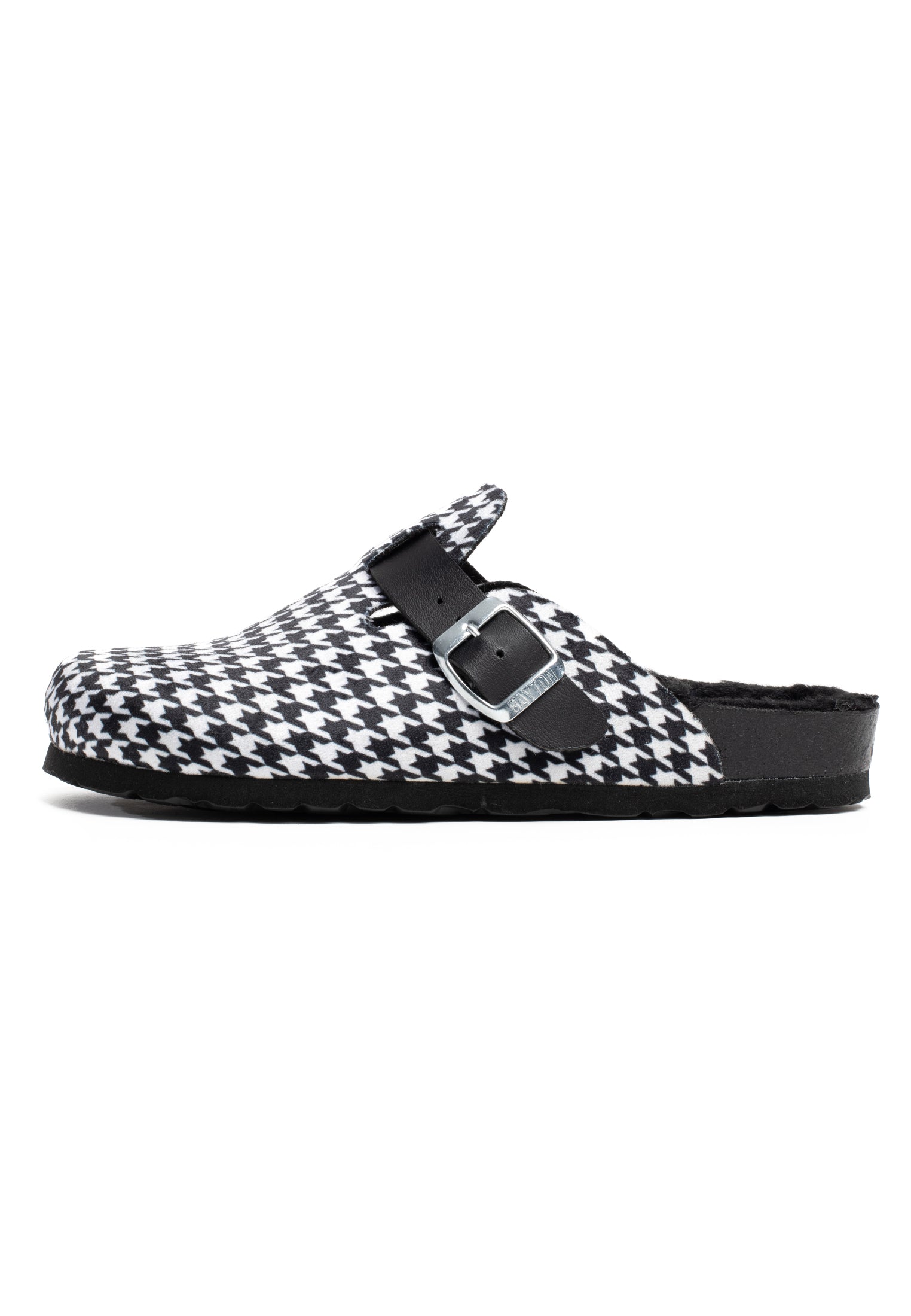 Davos Black and White Clogs