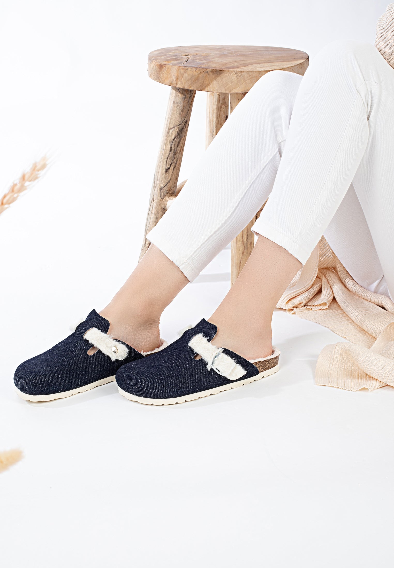 Moke Clogs Navy blue