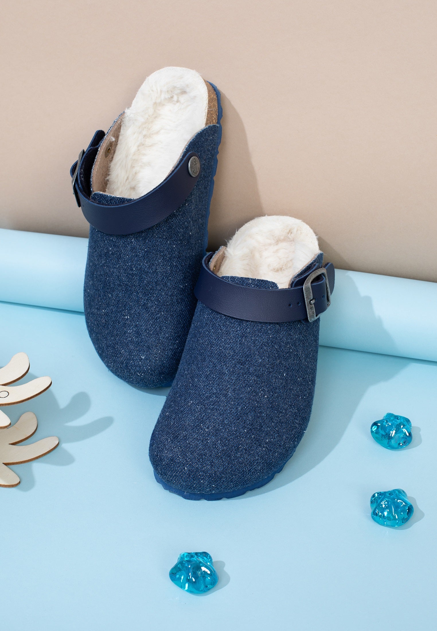 Noma Navy Blue Clogs