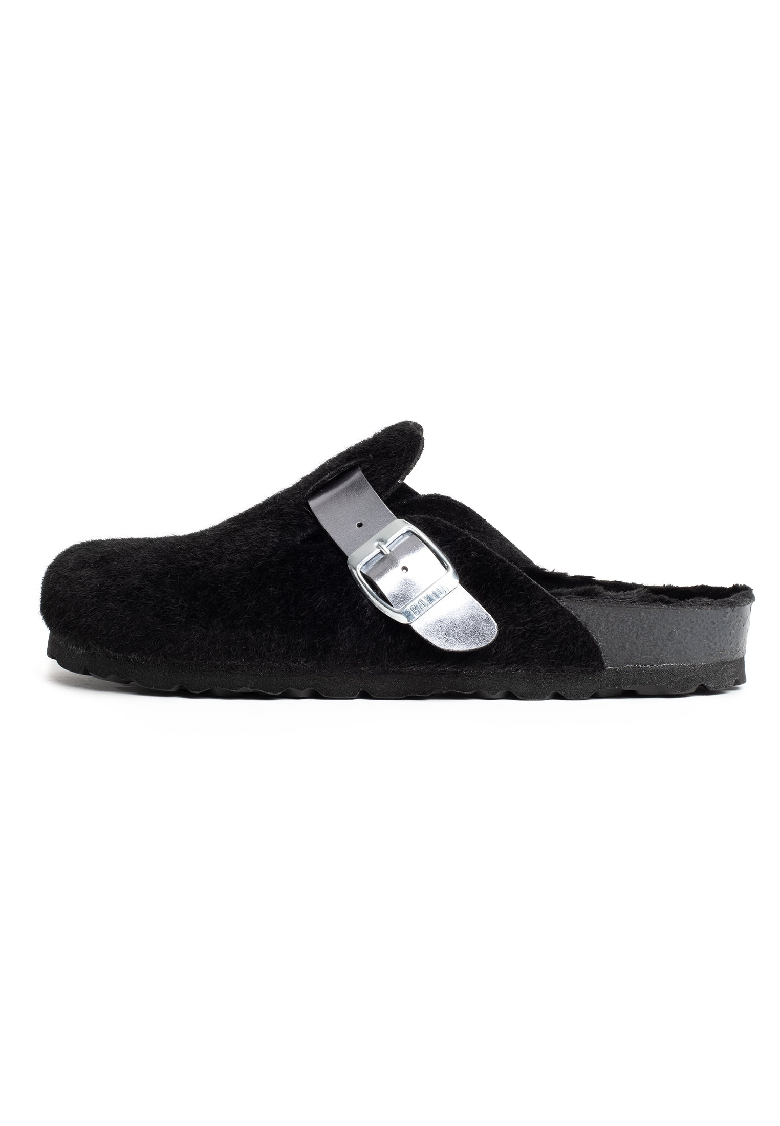 Moke Black and Silver Clogs