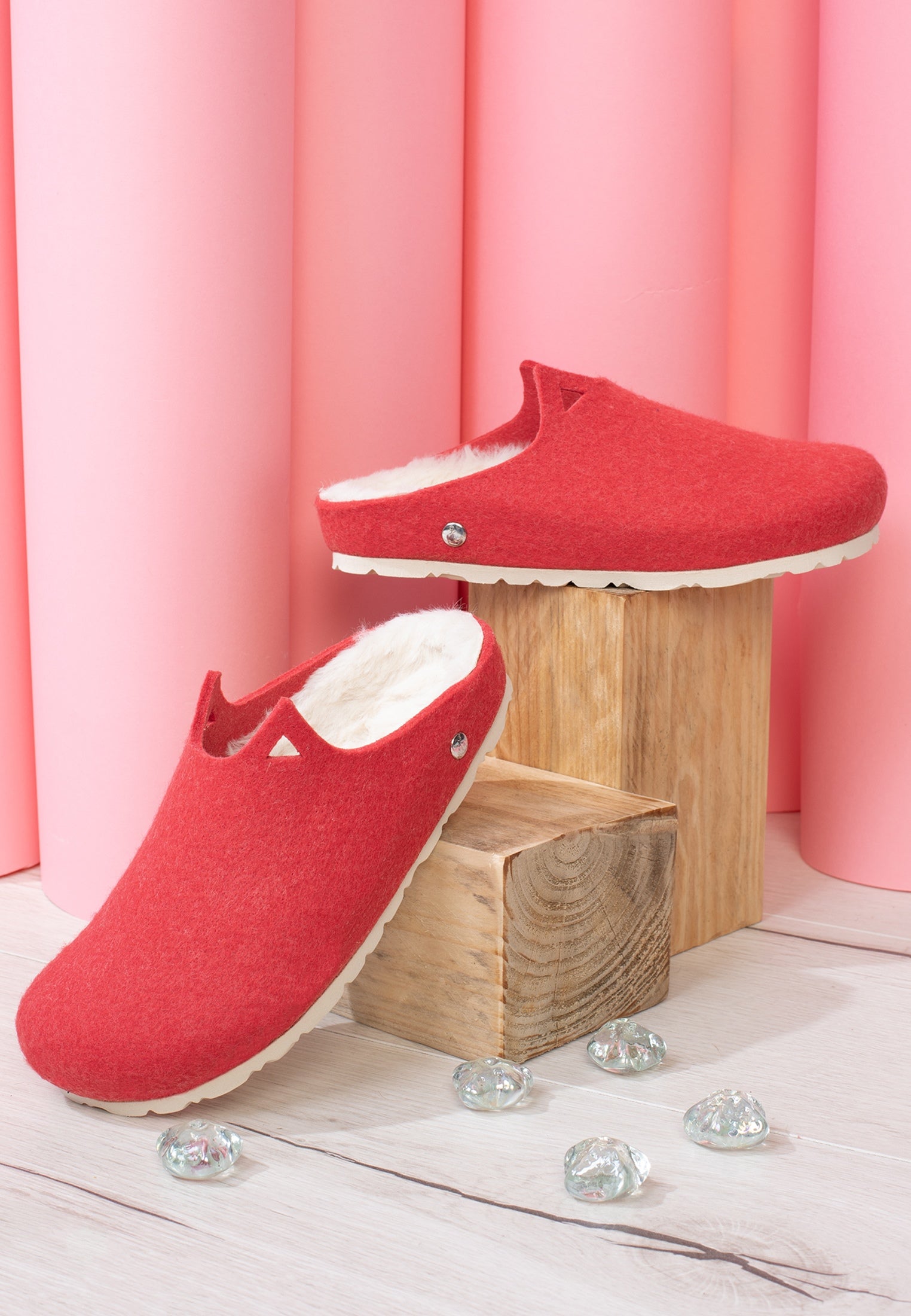 Coral Carpathian Clogs