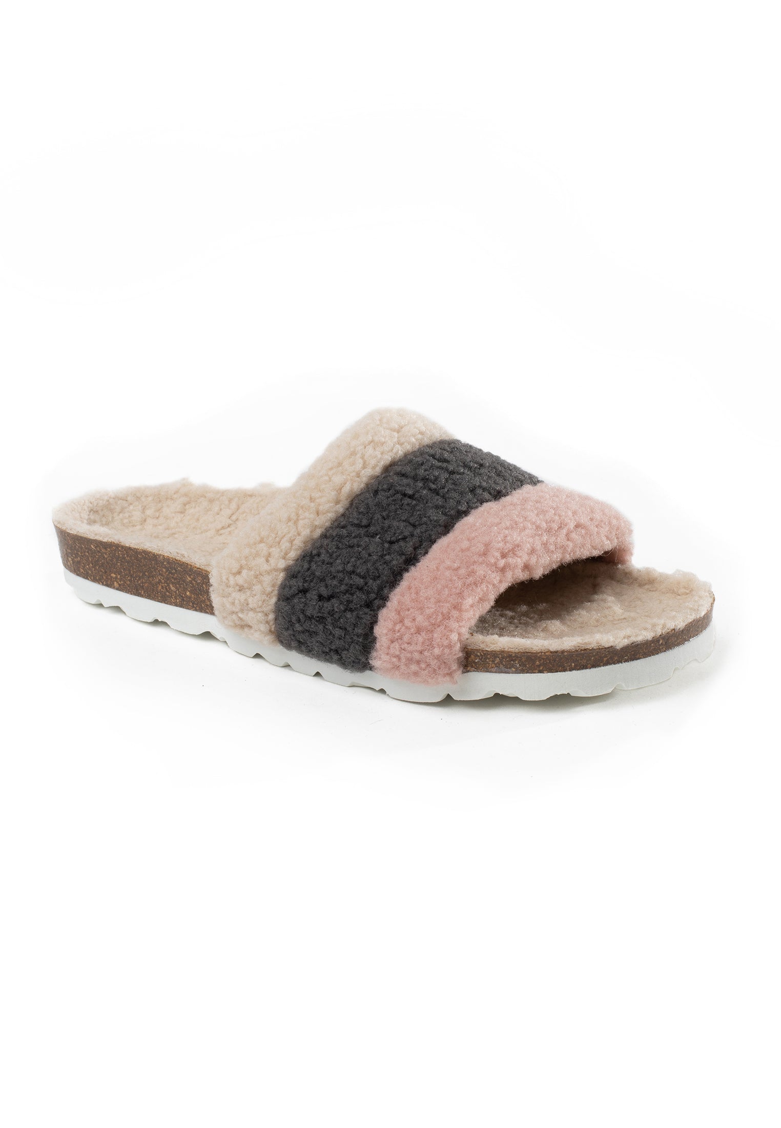 Alpes Pink/Grey/Off White Multi-Strap Sandals