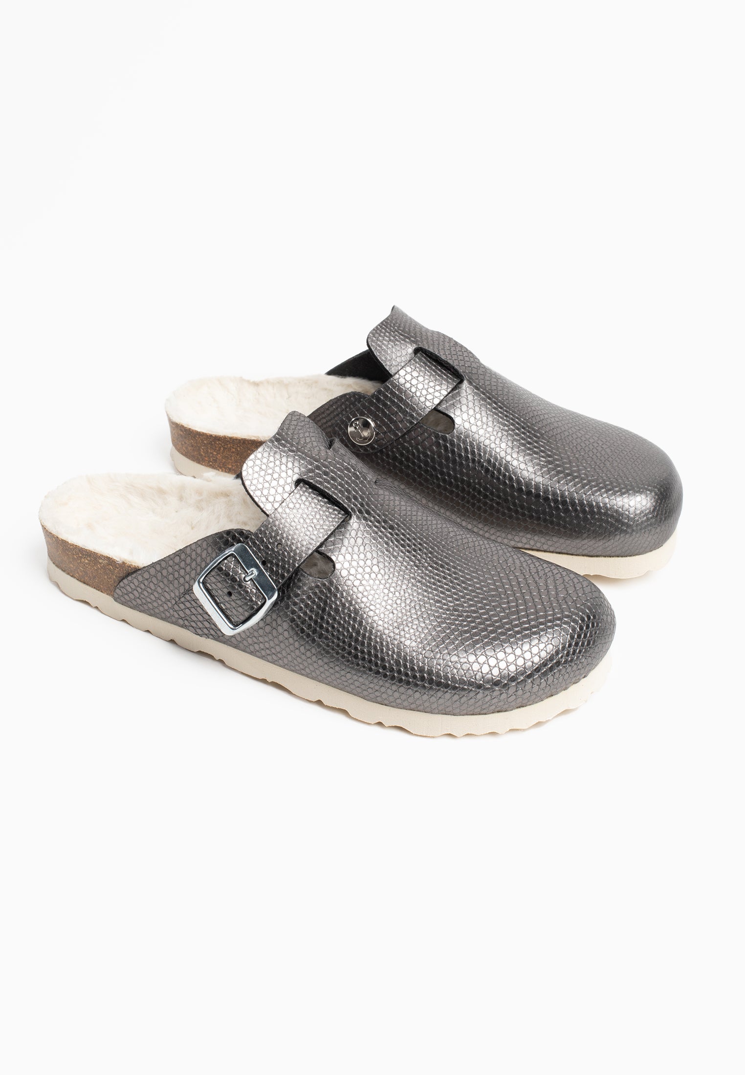 Moke Silver Clogs