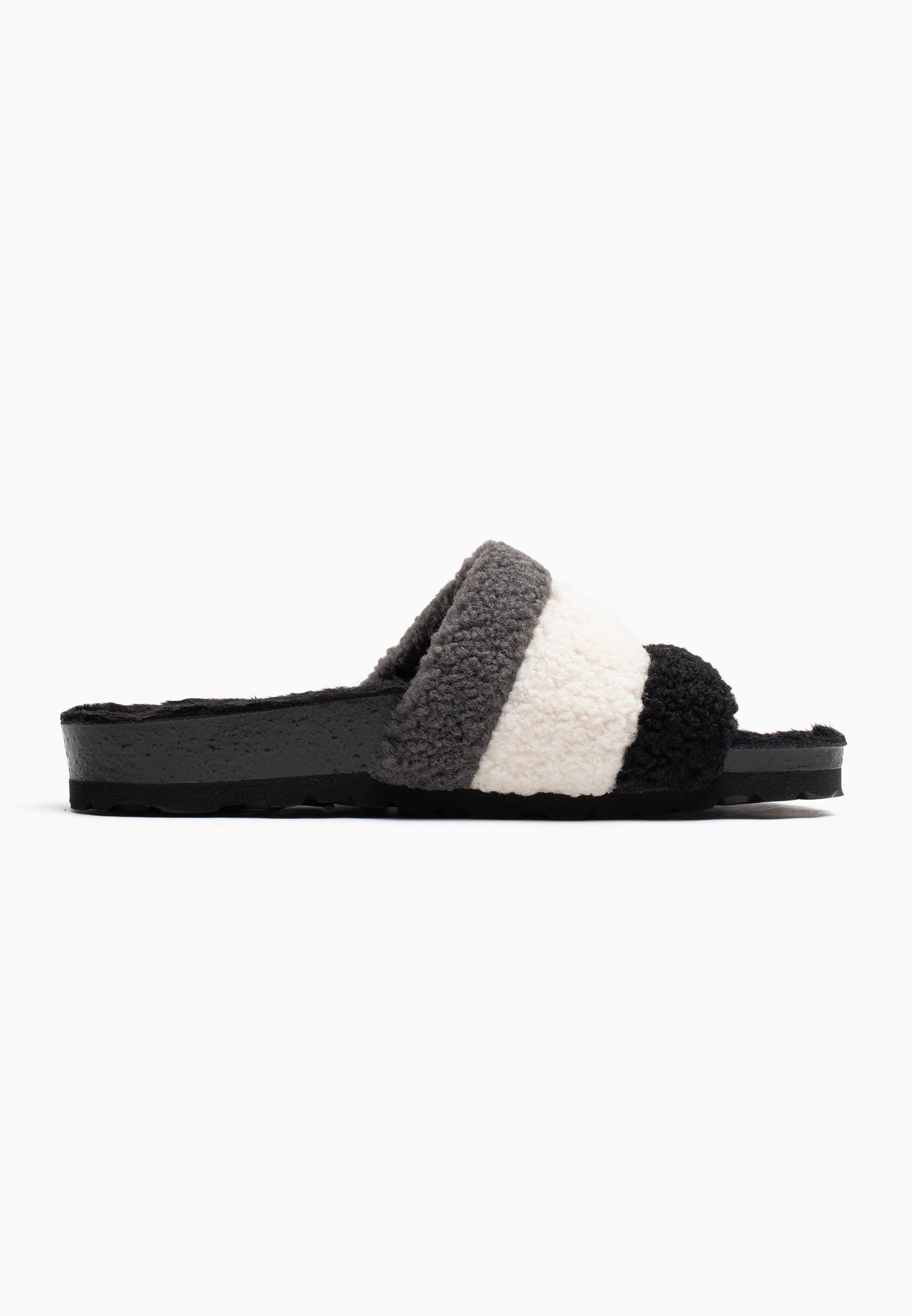 Black and White and Grey Alpes Sandals