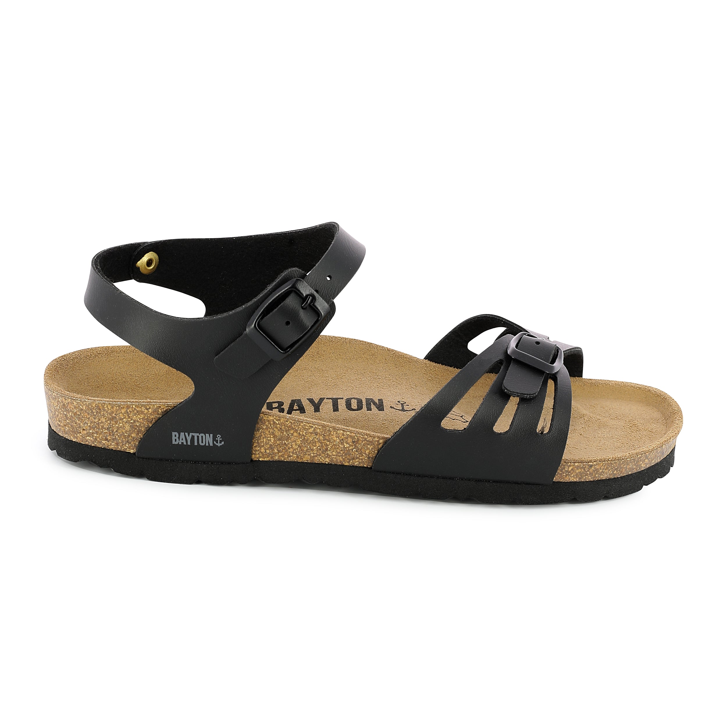 Eos Black Multi-Strap Sandals