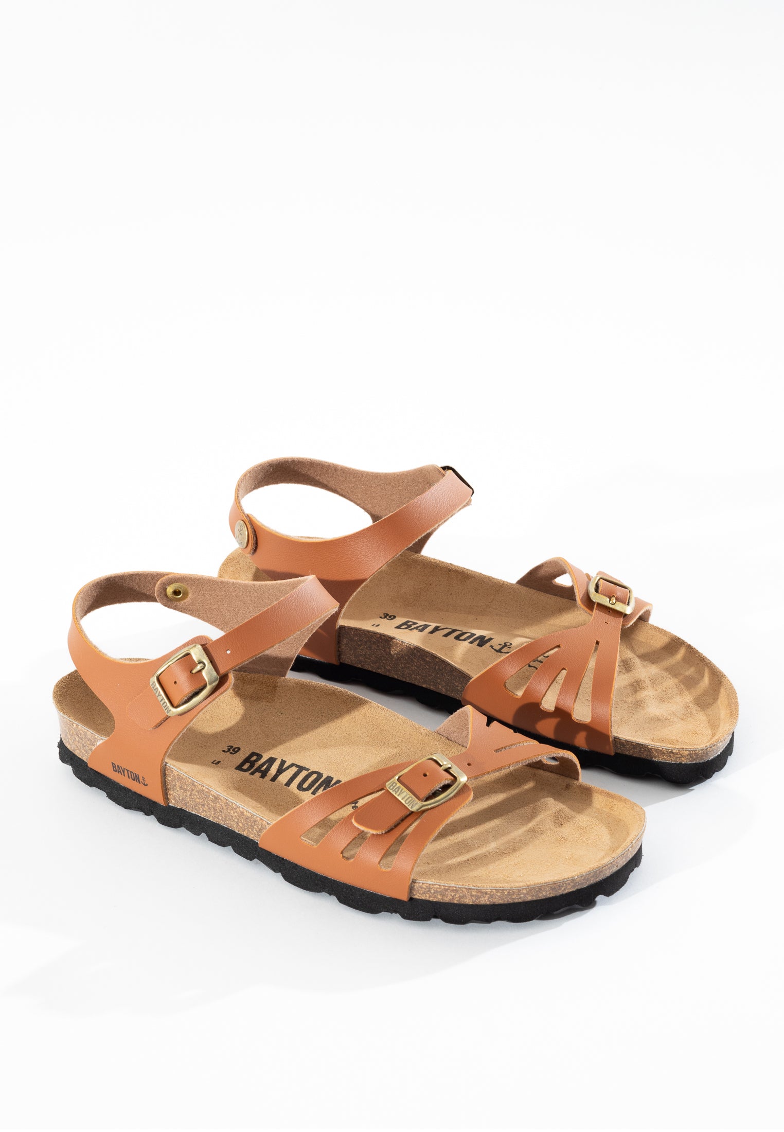 Eos Camel Multi-Strap Sandals