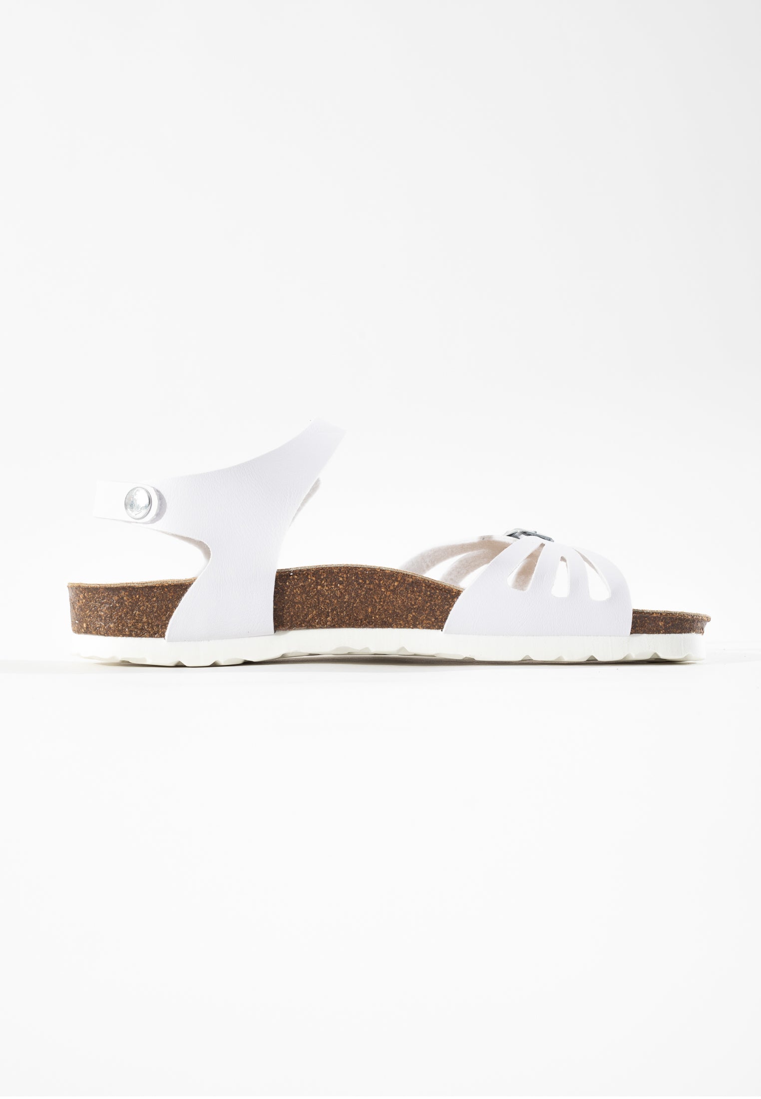 Eos White Multi-Strap Sandals