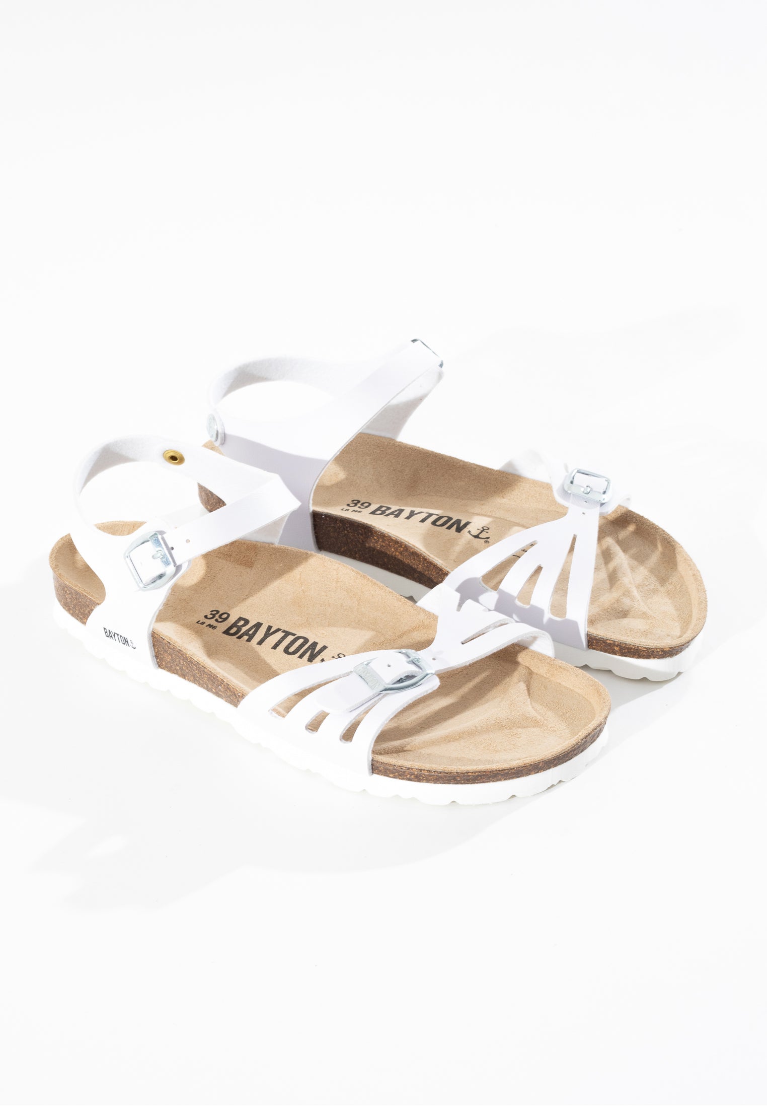 Eos White Multi-Strap Sandals