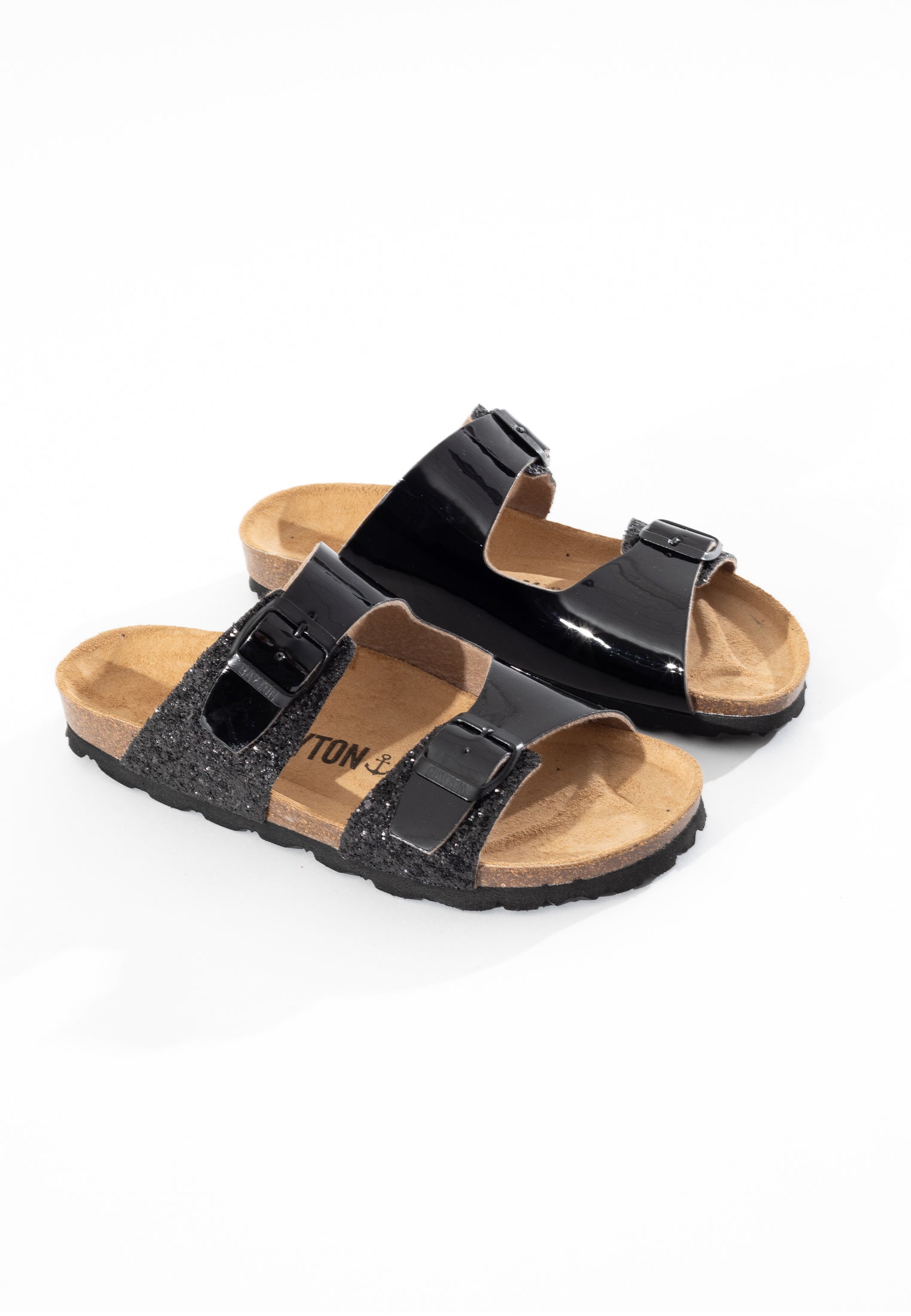 Ilithyie Black 2 Strap Sandals