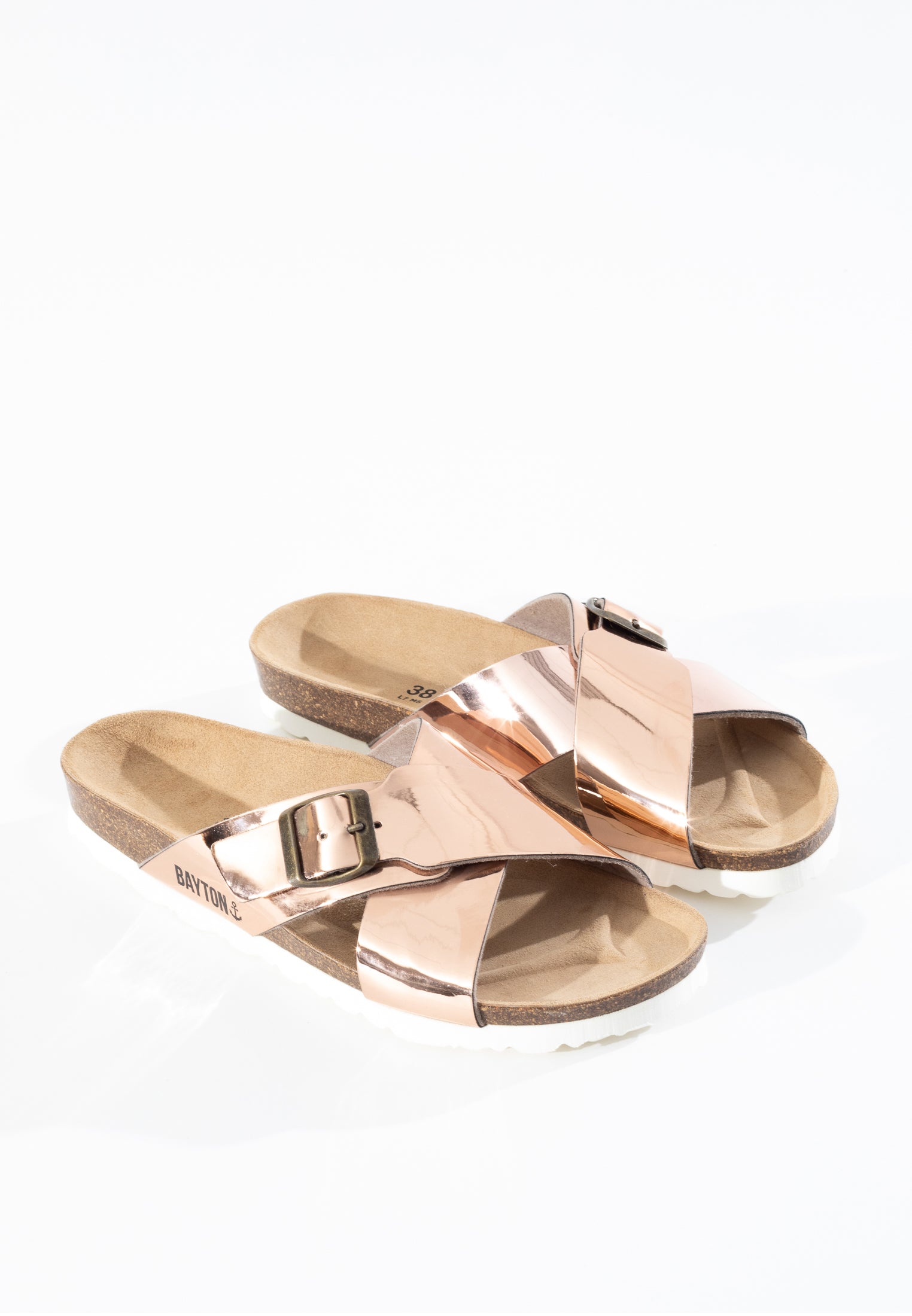 Era Rose Gold 2 Strap Sandals