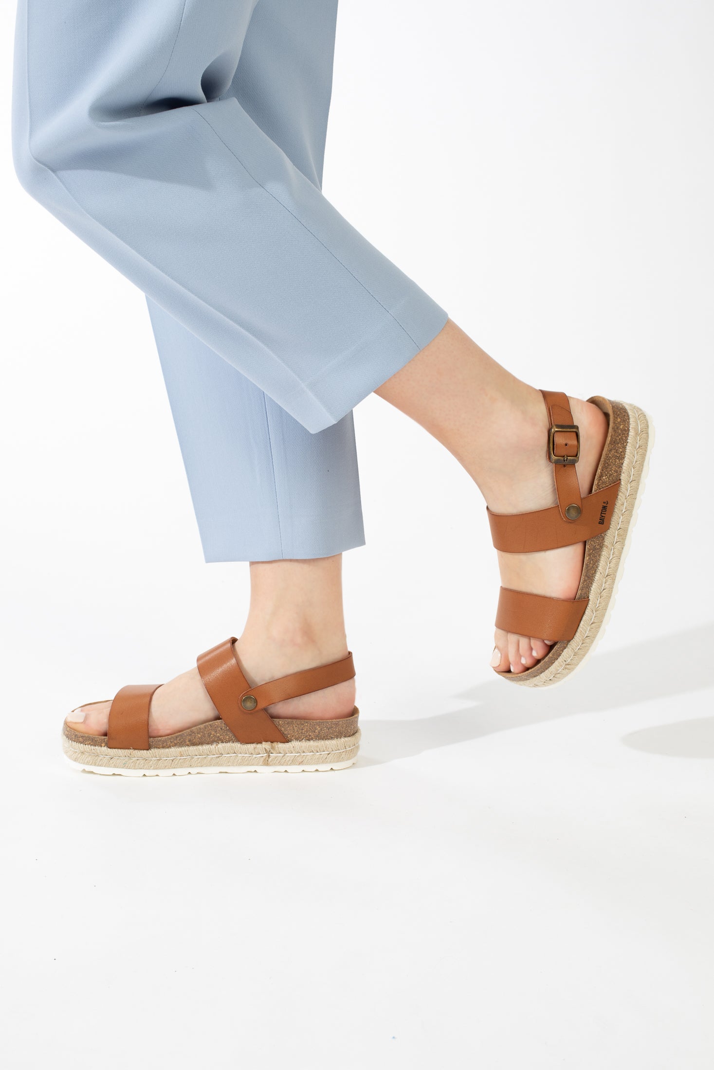 Gaceo Camel Platform Sandals