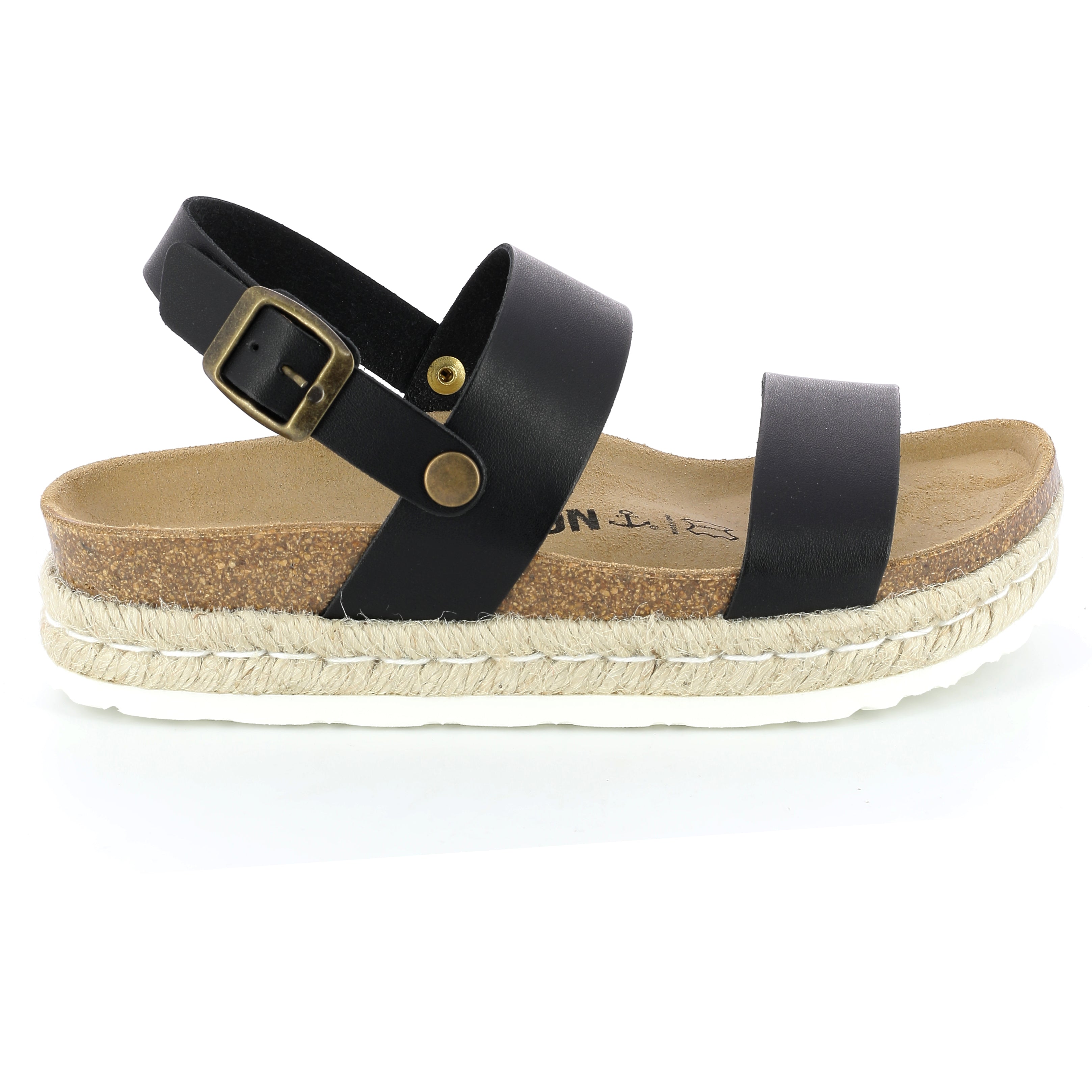 Gaceo Black Platform Sandals