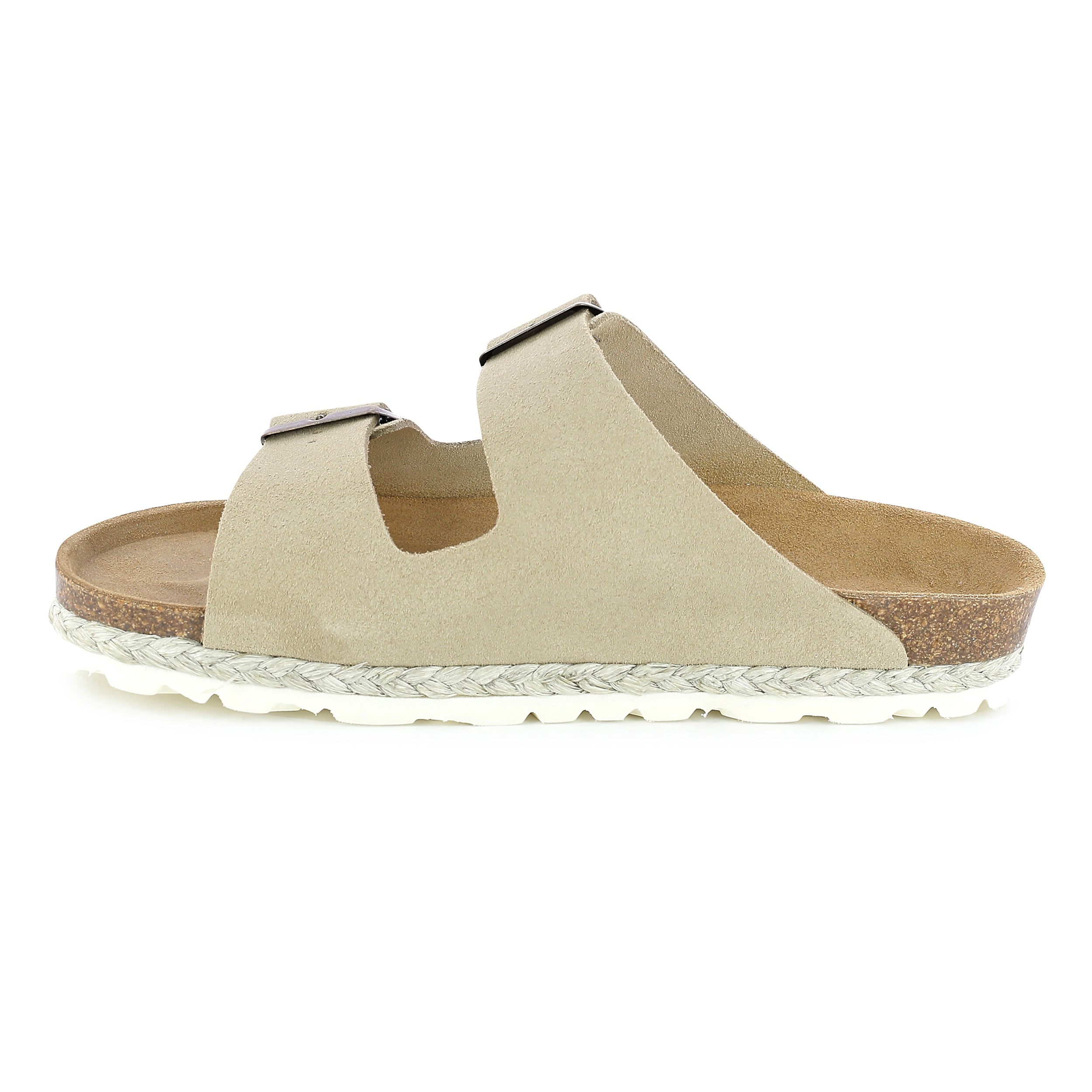 Benalla Sand Suede Leather 2 Strap Sandals