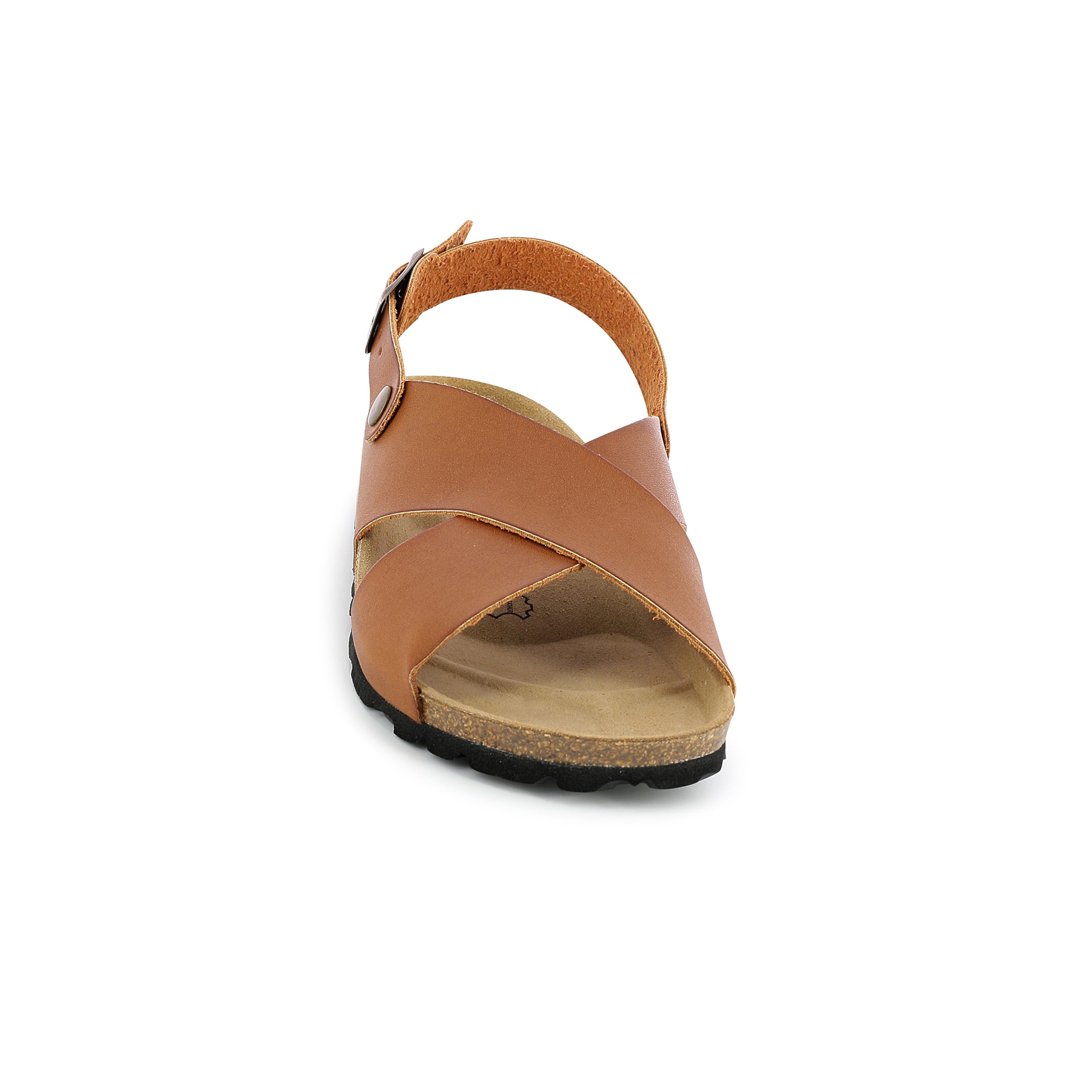 Brown Tweed Multi-Strap Sandals