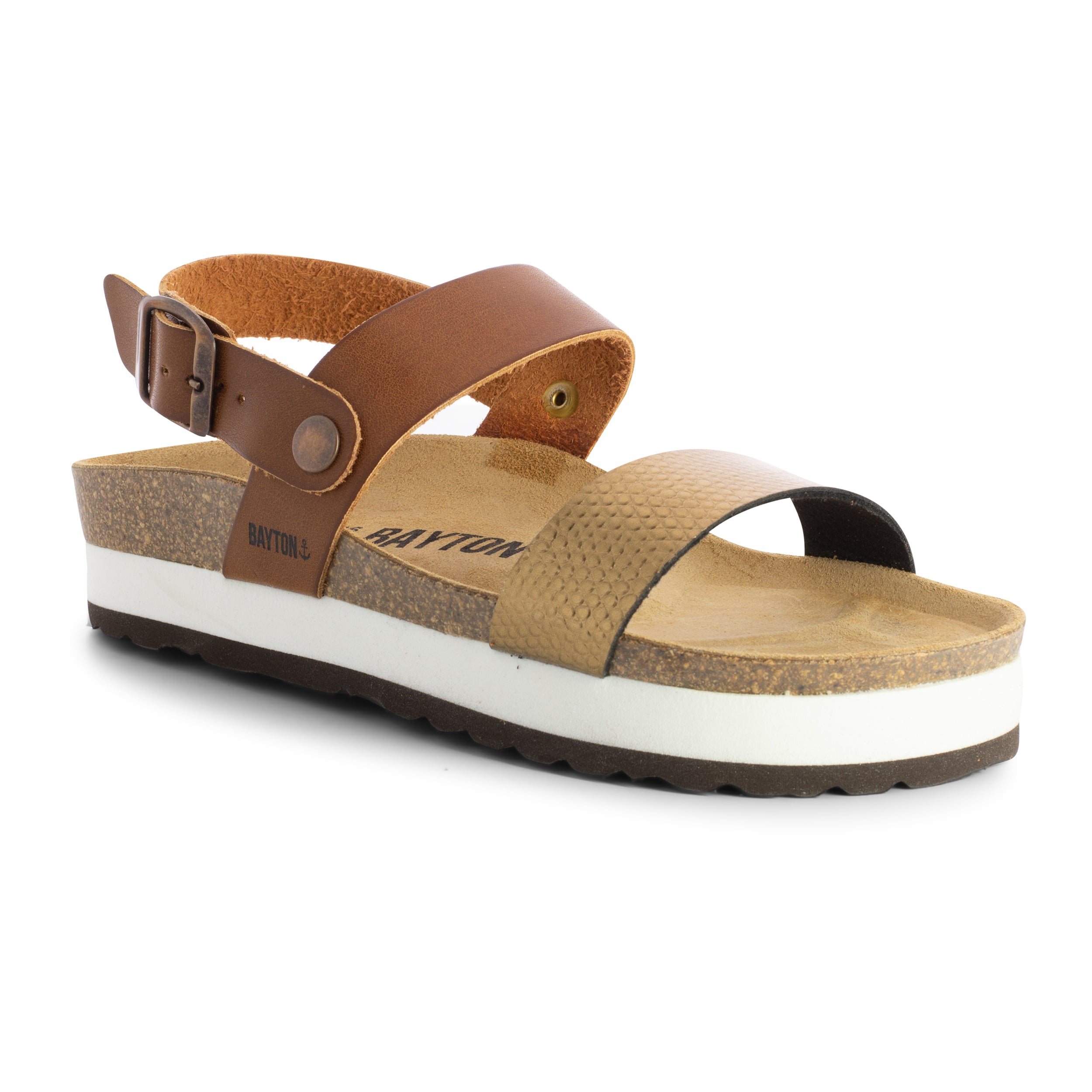 Sandalias con plataforma Gladstone color canela y cobre