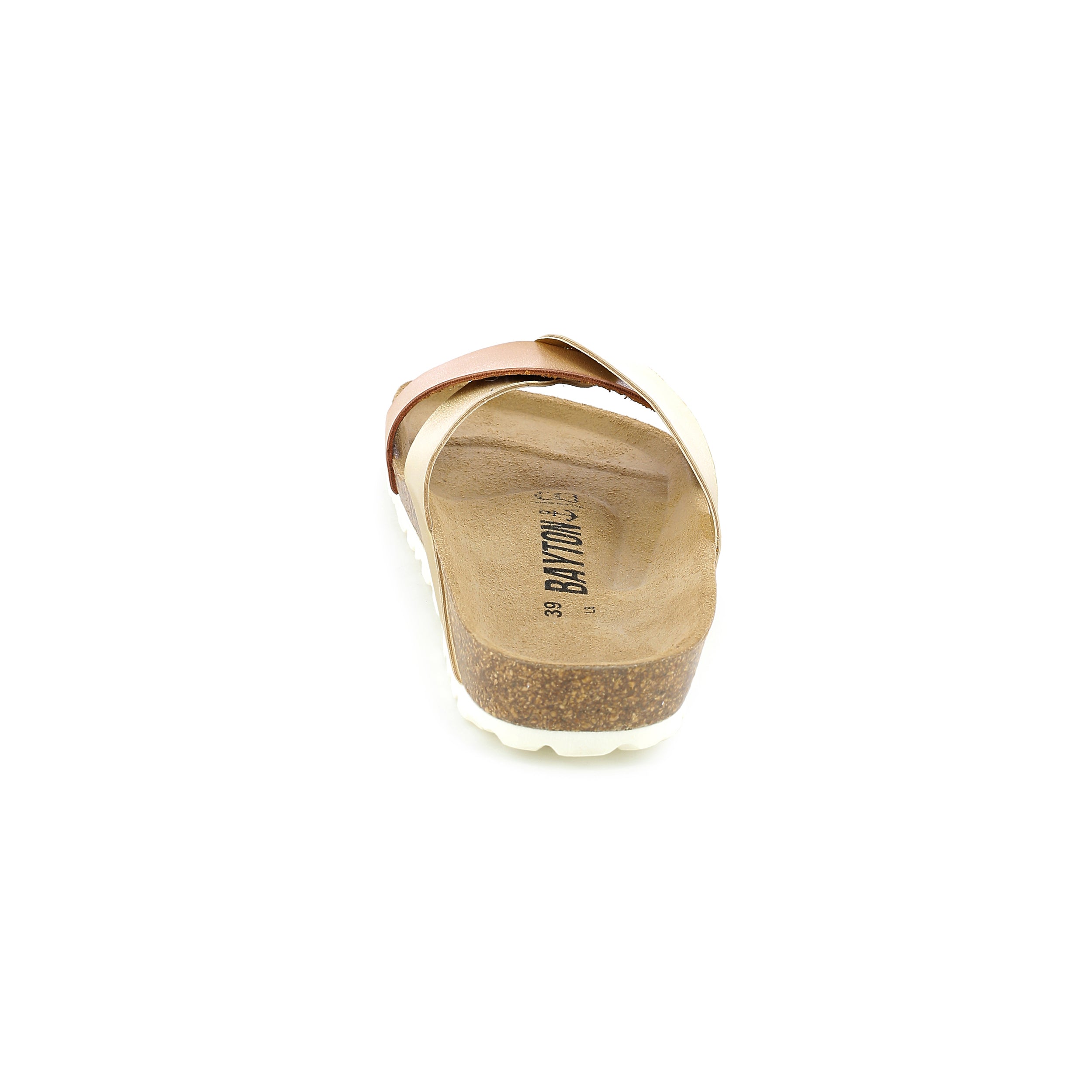 Mildura Multi-Strap Camel and Gold 2-Strap Sandals