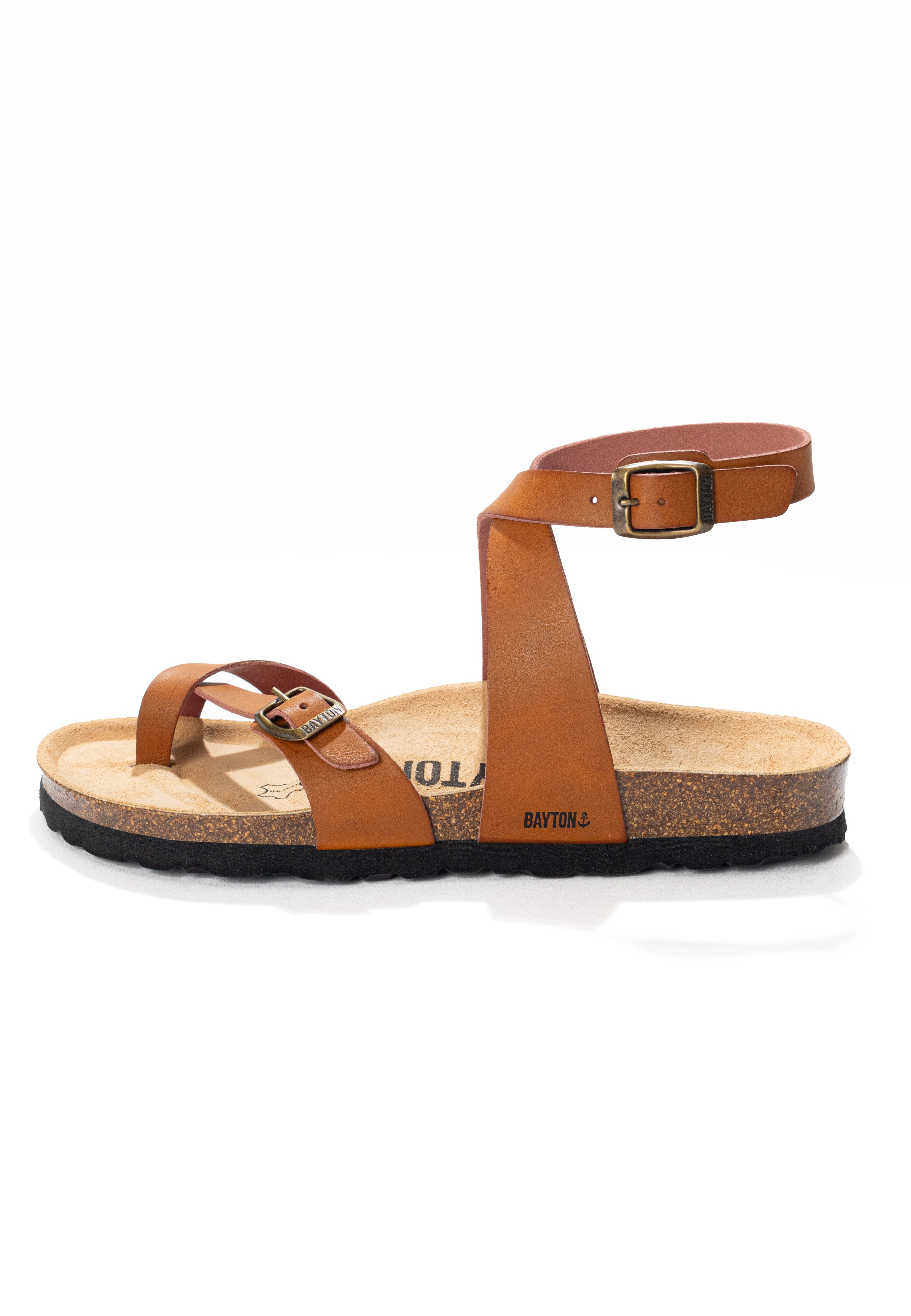 Swan Brown Toe-Thong Sandals